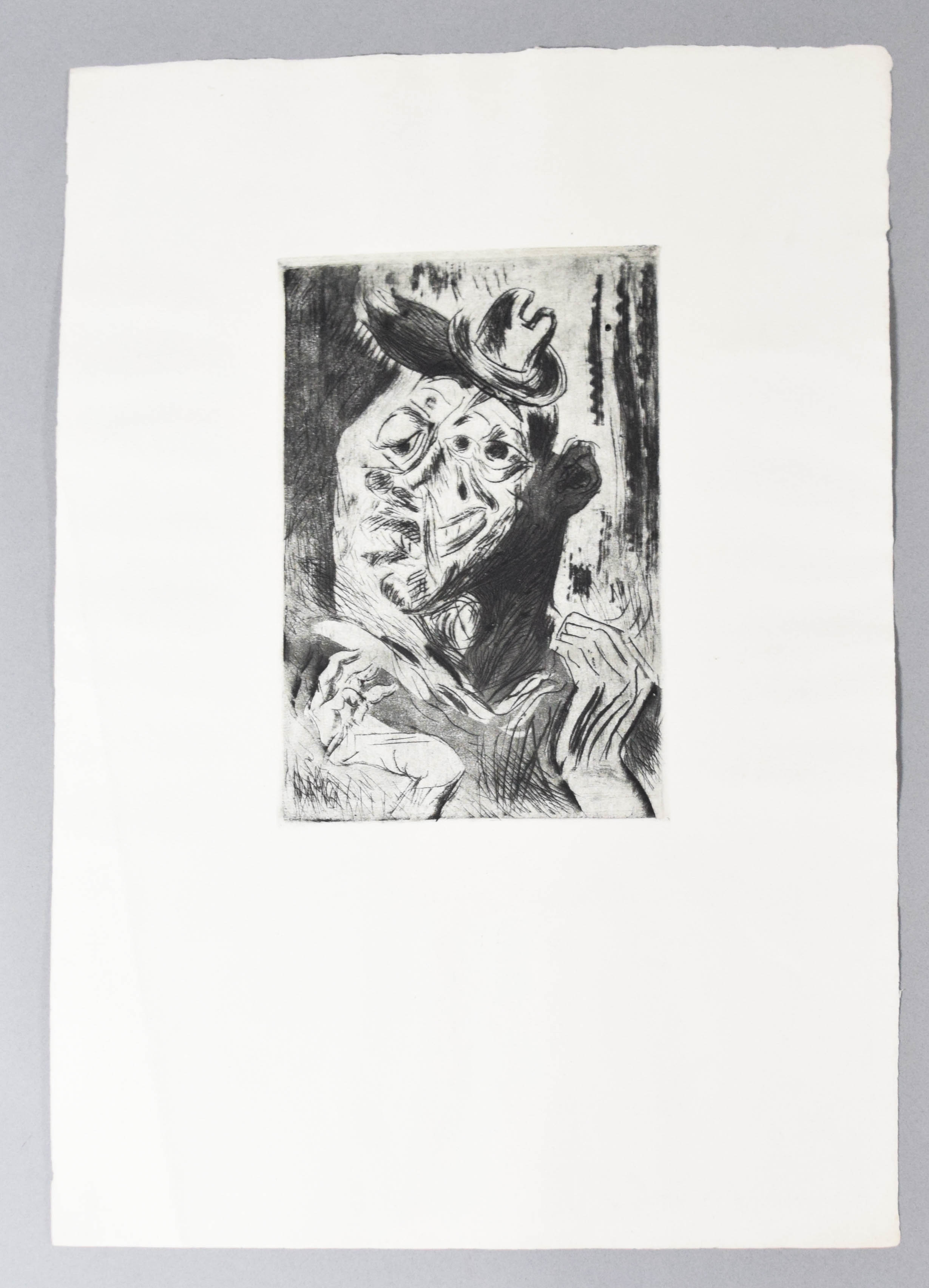 José Clemente Orozco Etching with Aquatint Payaso