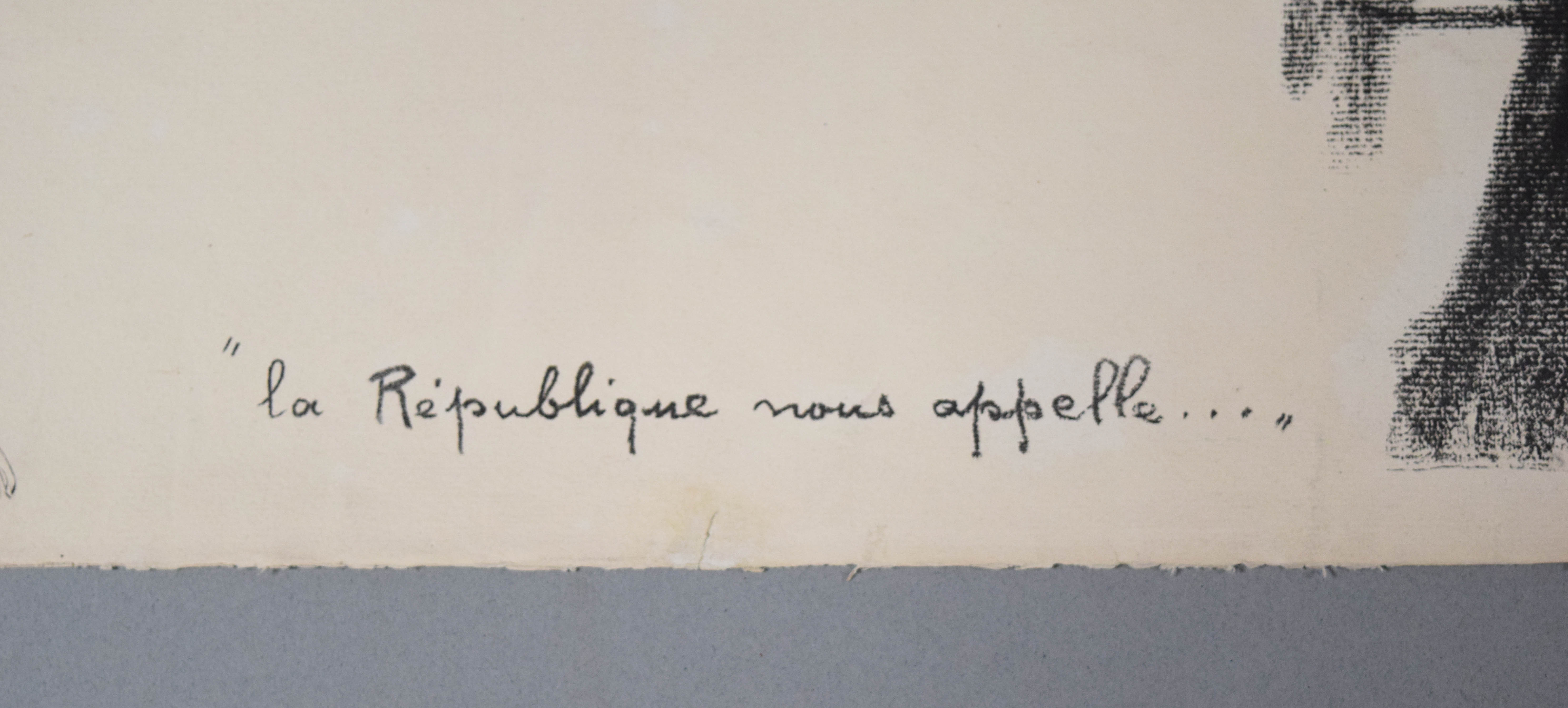 Theophile-Alexandre Steinlen Lithograph La Republique Nous Appelle