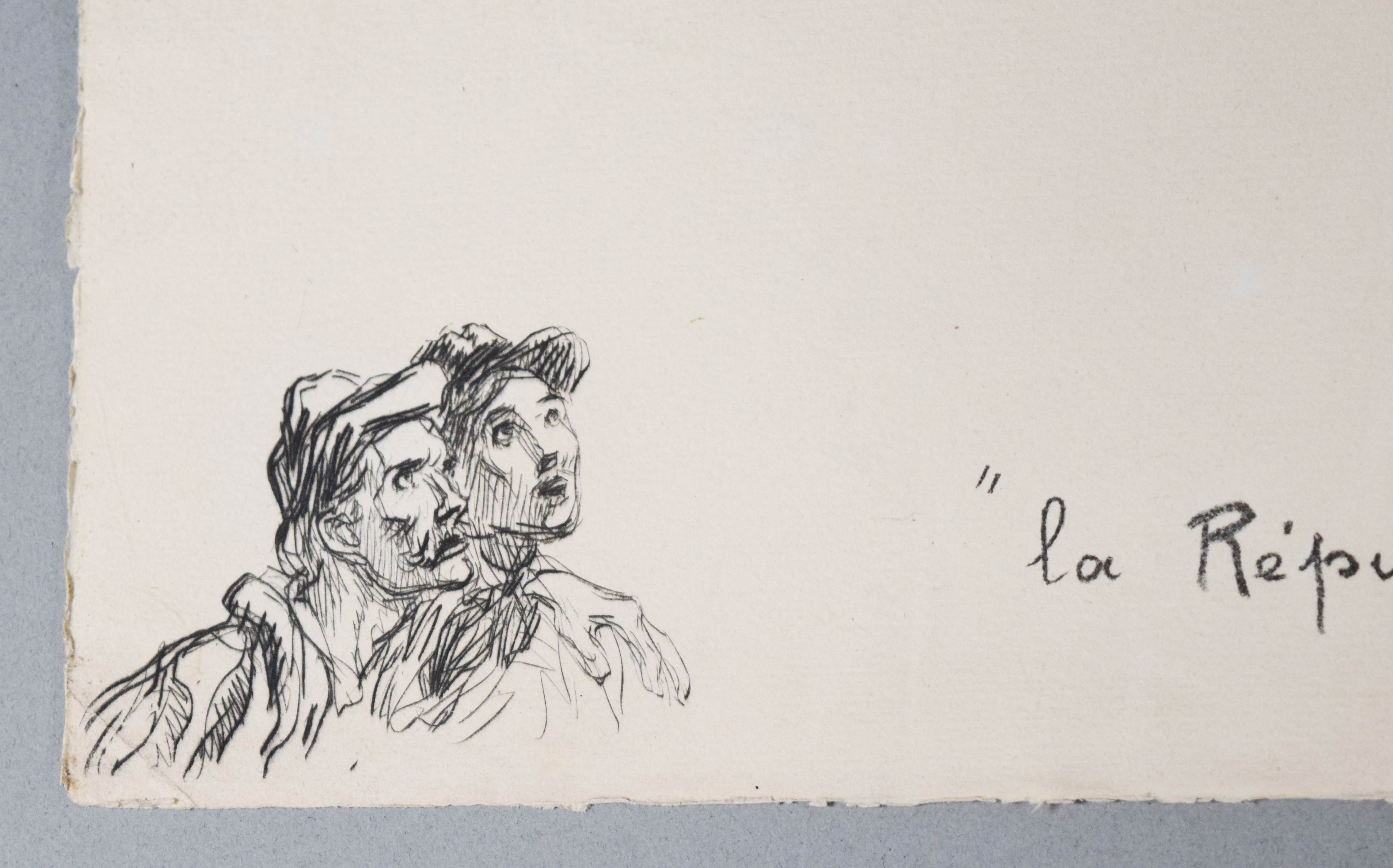 Theophile-Alexandre Steinlen Lithograph La Republique Nous Appelle
