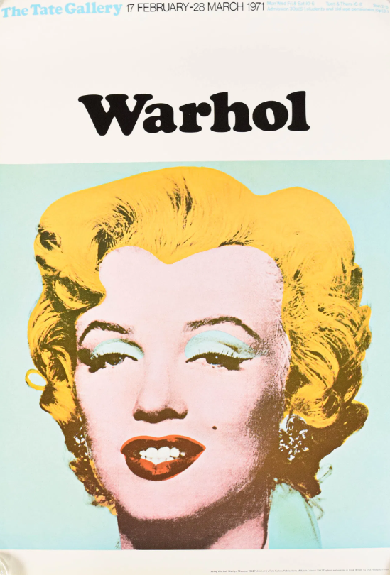 Lot 257: Andy Warhol, Marilyn Monroe Exhibition Poster, Tate Gallery 1971, Misprint