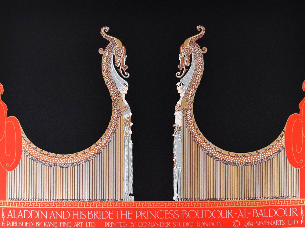 Lot 290: Erte Serigraph Aladdin and His Bride