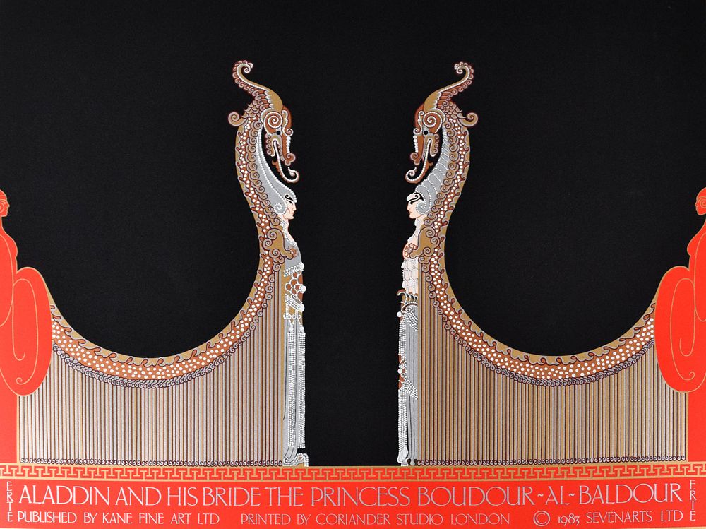 Lot 270: Erte Serigraph Aladdin and His Bride