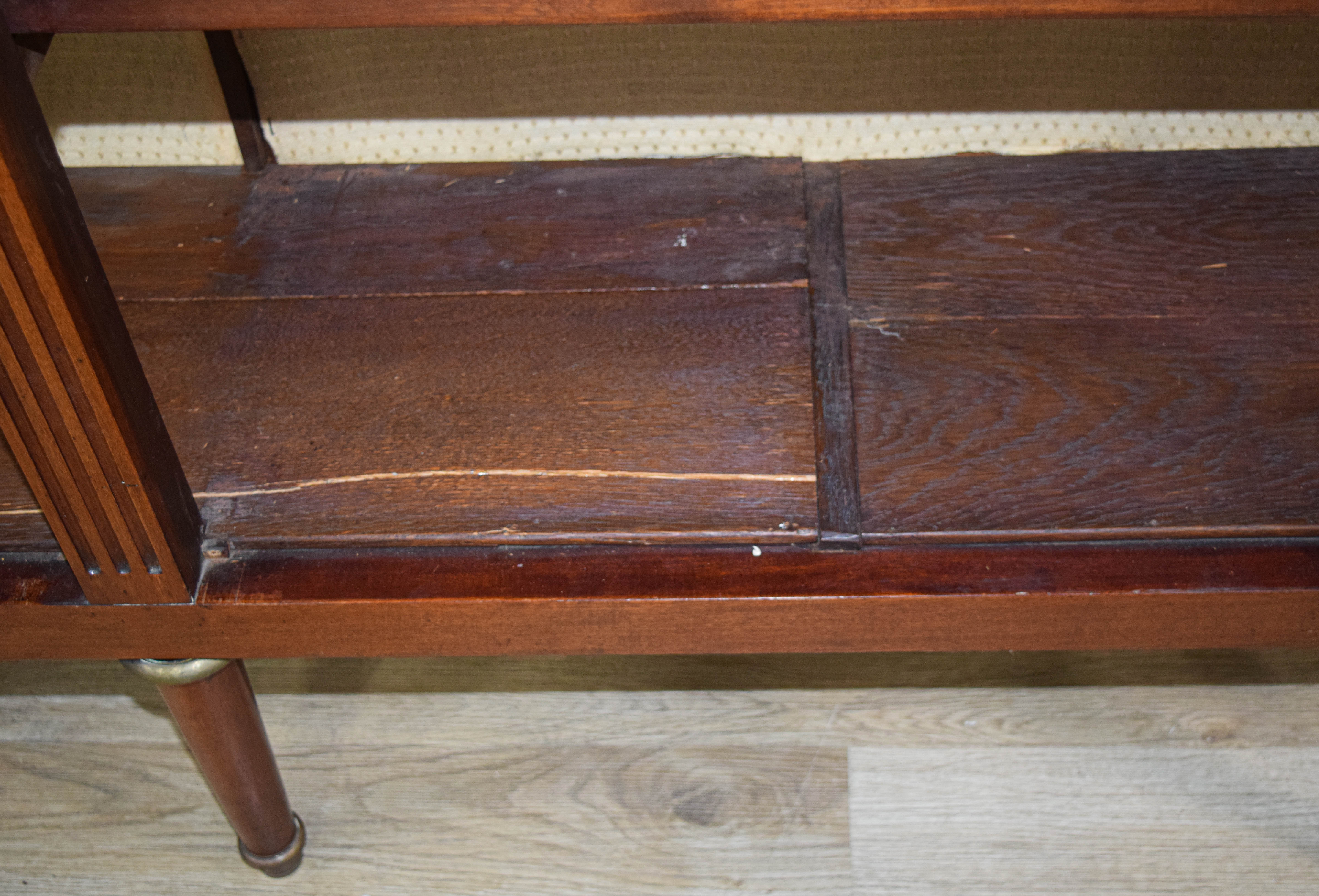 Louis XVI Style Three-Door Bookcase with Marble Top