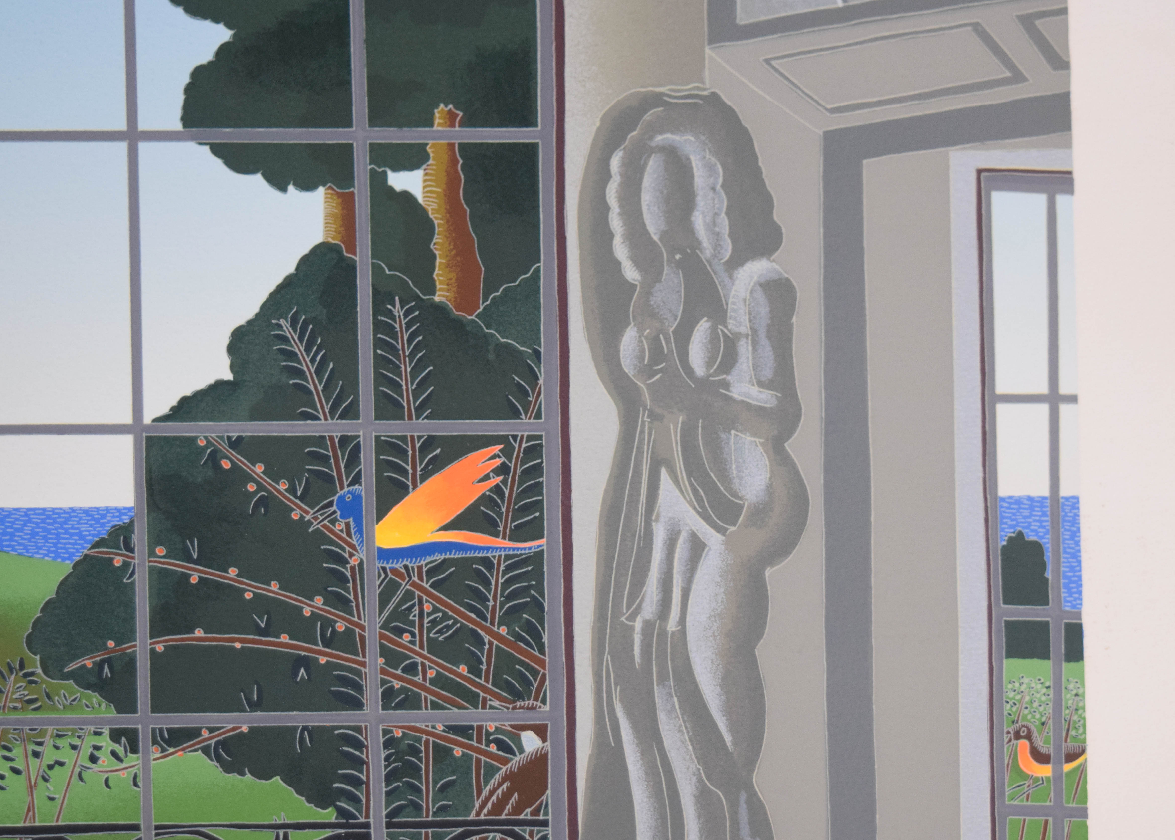 Thomas McKnight Serigraph Interior with Terrace