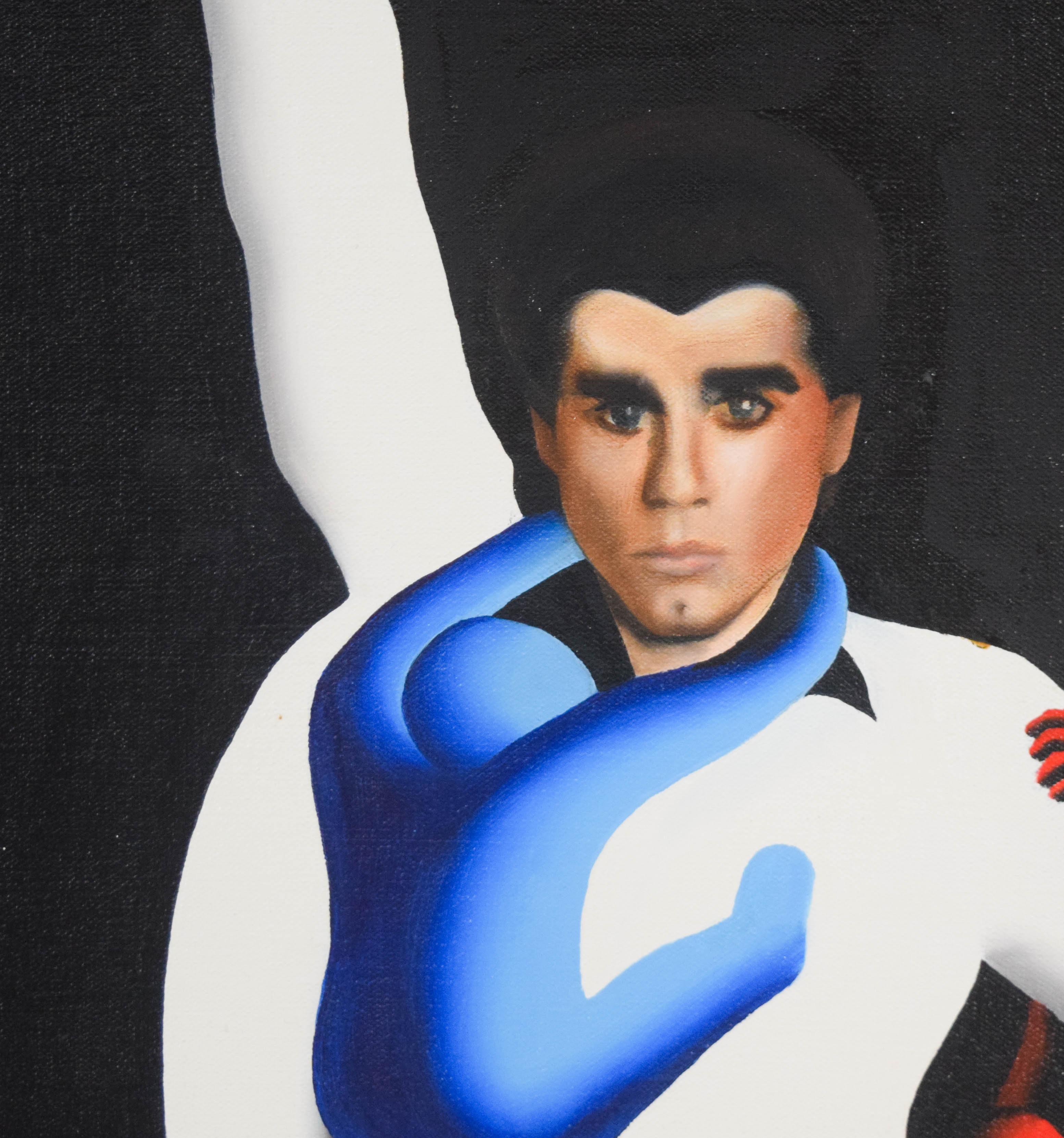 Mark Kostabi Oil on Canvas Sundae Night Fever