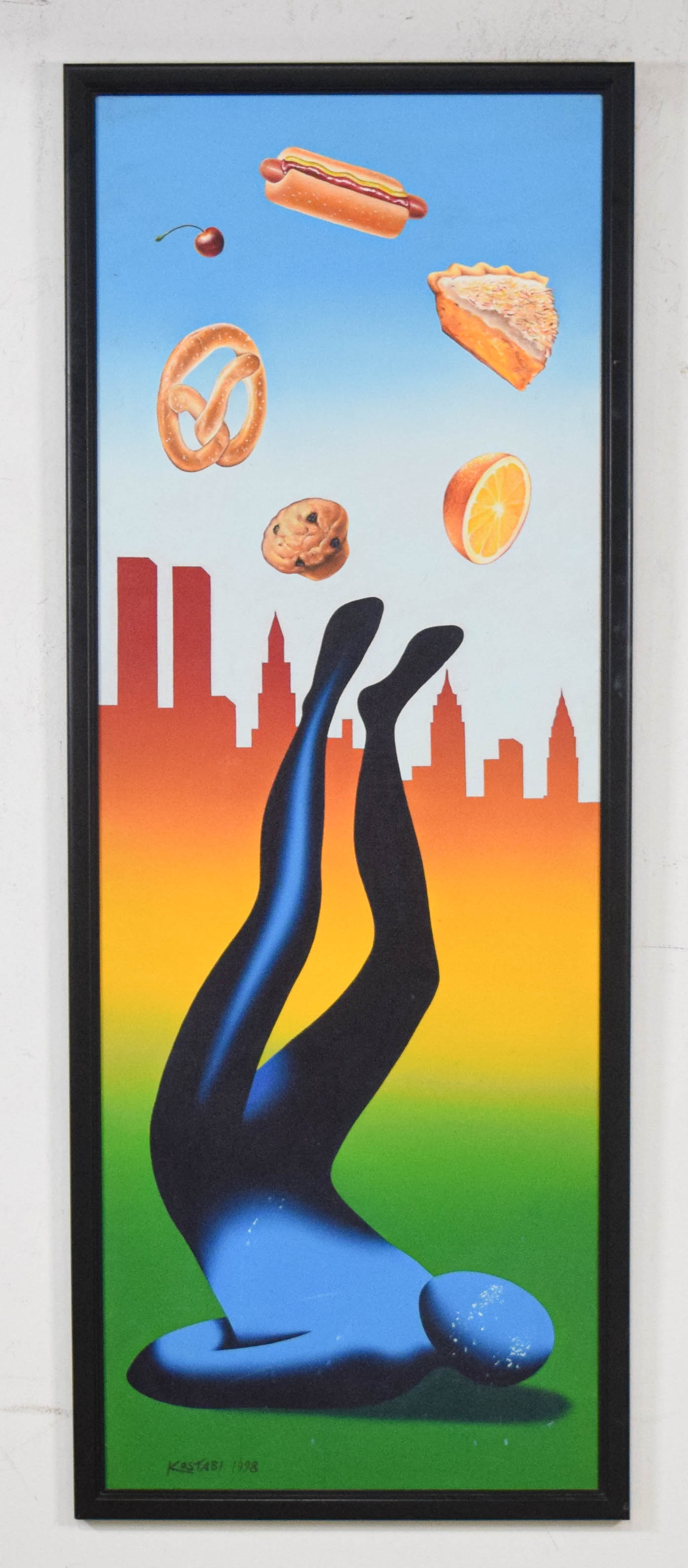 Mark Kostabi Oil on Canvas Untitled, 1998