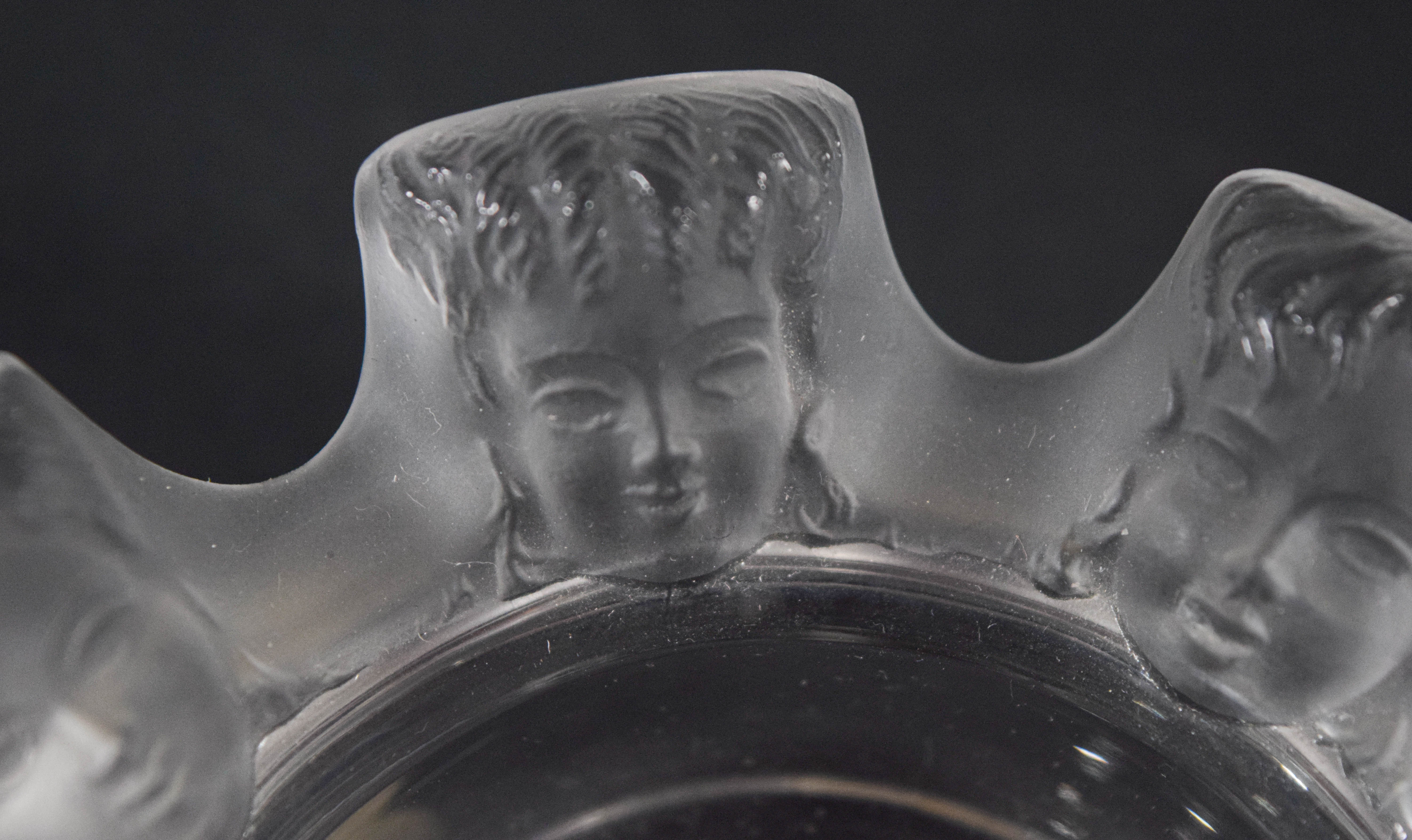 Group of 3 Lalique Frosted and Clear Glass Decorative Pieces