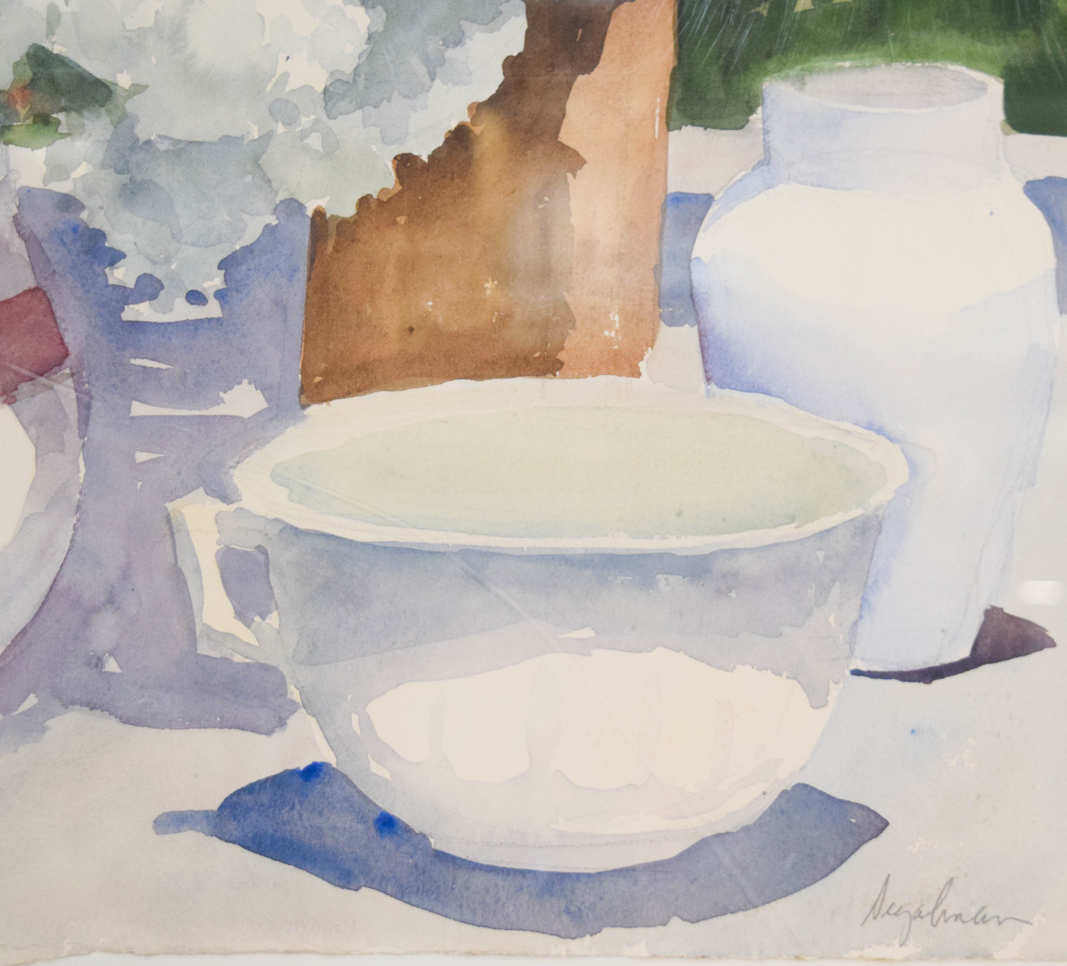 Richard Segalman, Watercolor Still Life with Hydrangeas