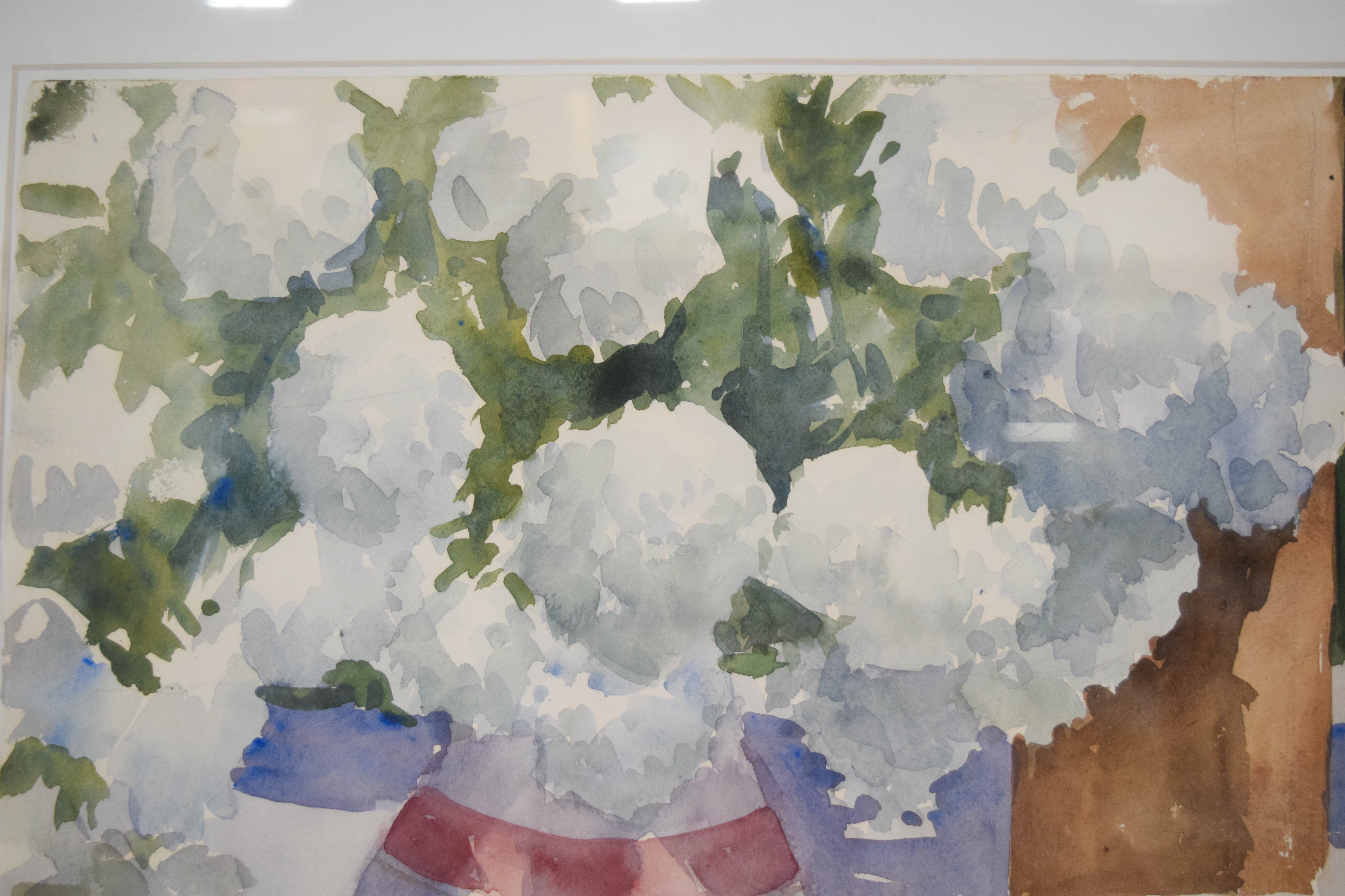 Richard Segalman, Watercolor Still Life with Hydrangeas