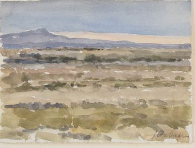 Richard Segalman (American, 1934-2021) 'Desert Landscape' (Signed). This watercolor painting on 