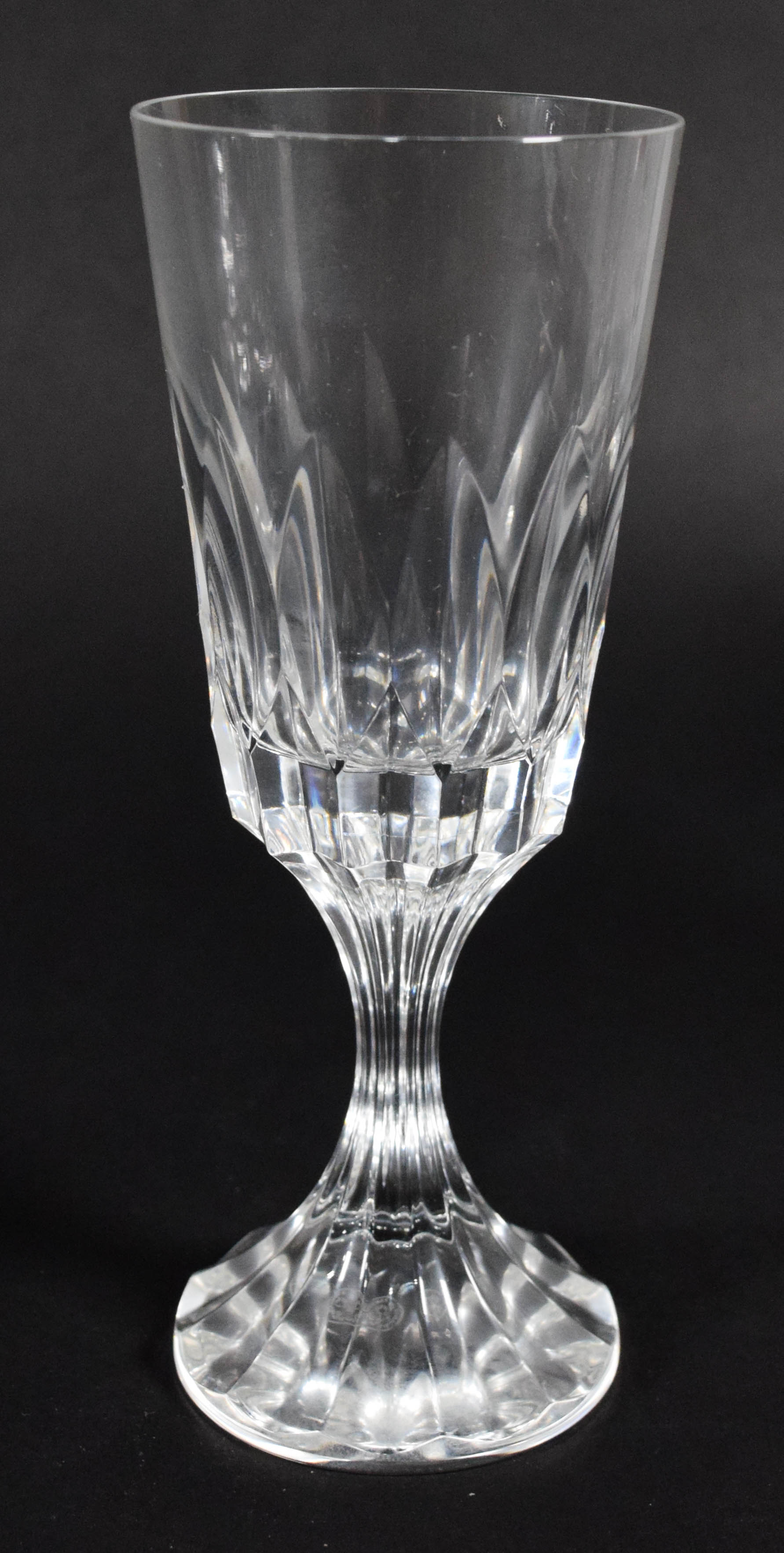 A Set of 12 Baccarat Crystal Stemware Glasses in the D'Assas Pattern