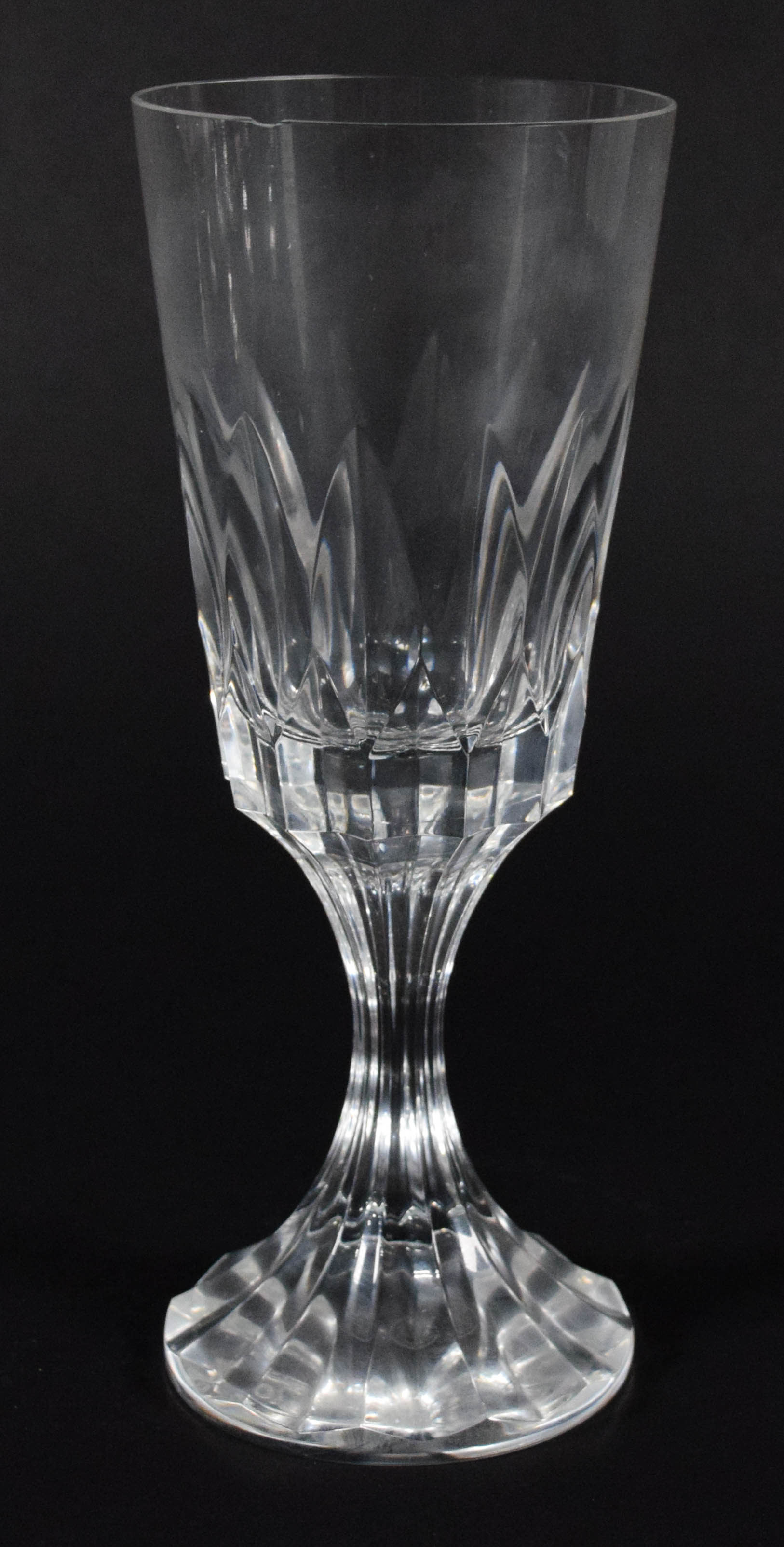 A Set of 12 Baccarat D'Assas Pattern Cut Crystal Stemware