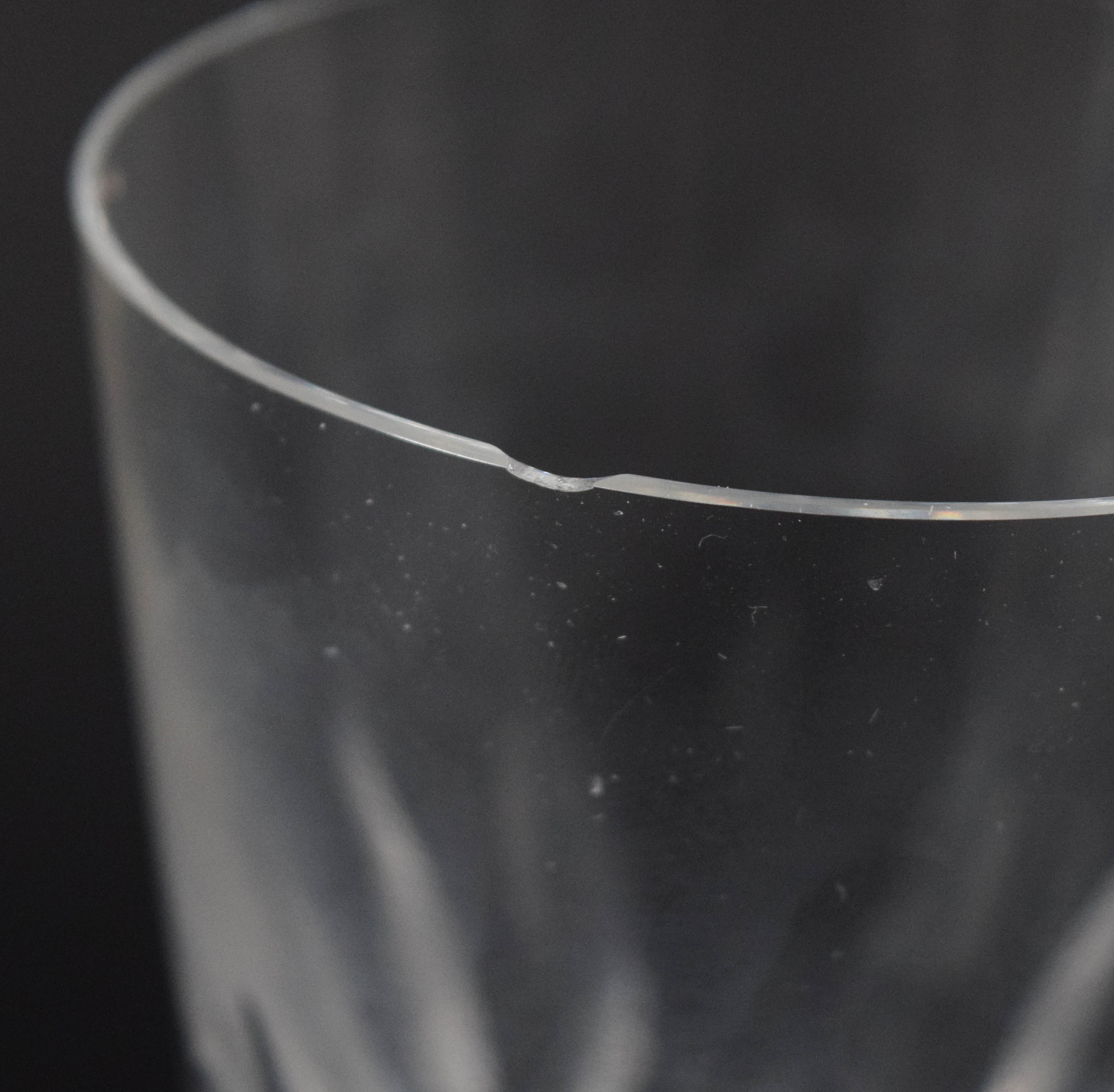 A Set of 12 Baccarat D'Assas Pattern Cut Crystal Stemware