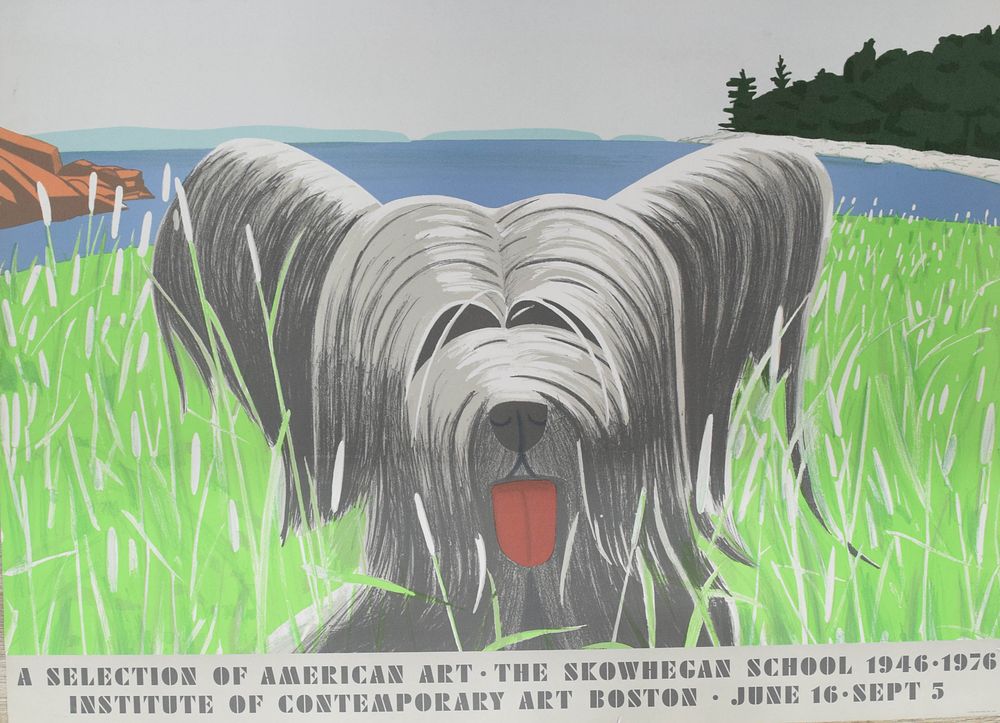 Lot 198: Alex Katz Dog at Duck Trap 1976 ICA Boston Skowhegan Exhibition Poster