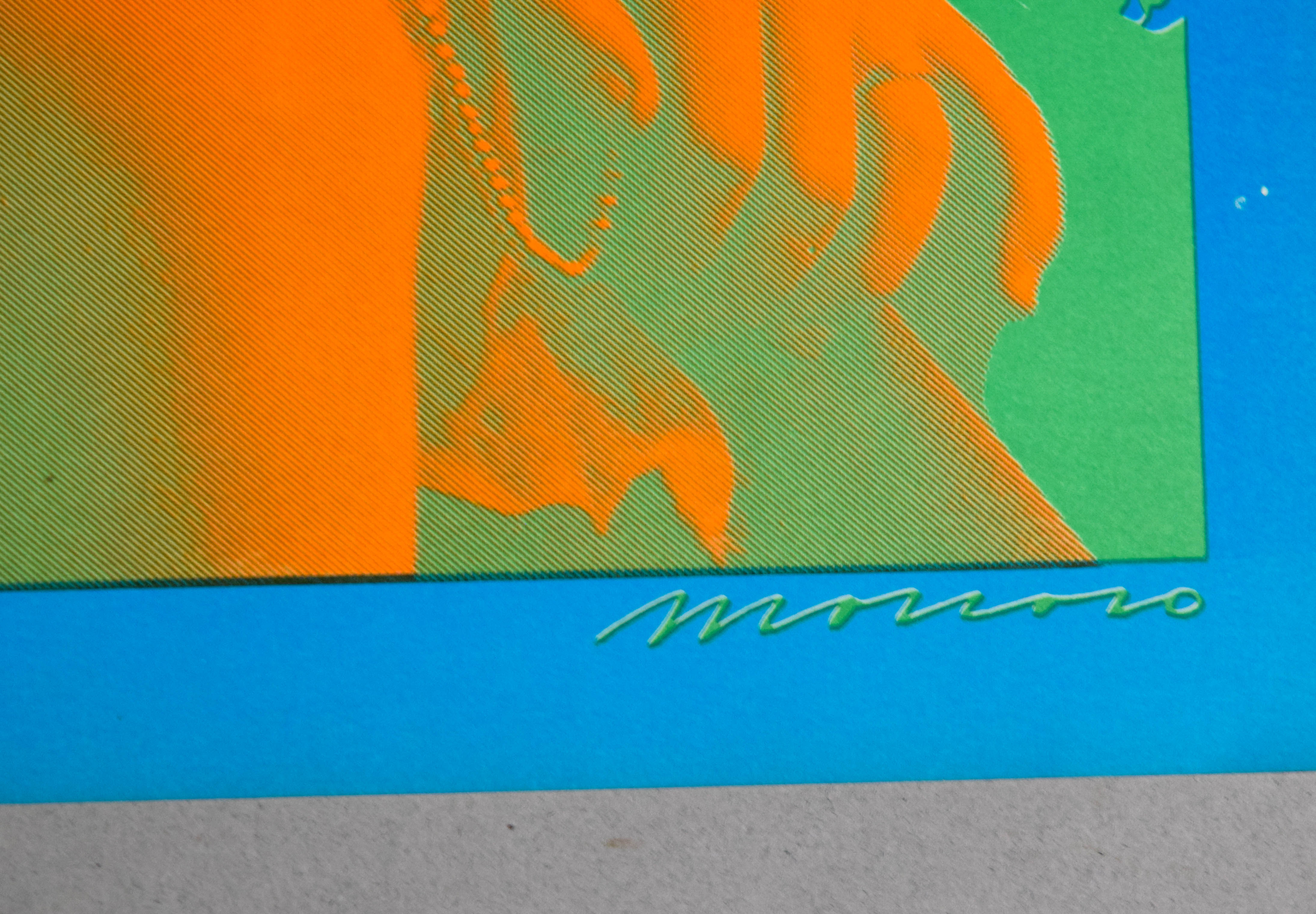 Victor Moscoso Blues Project Matrix Neon Rose NR-6 Concert Poster, 1967 (Second Printing)