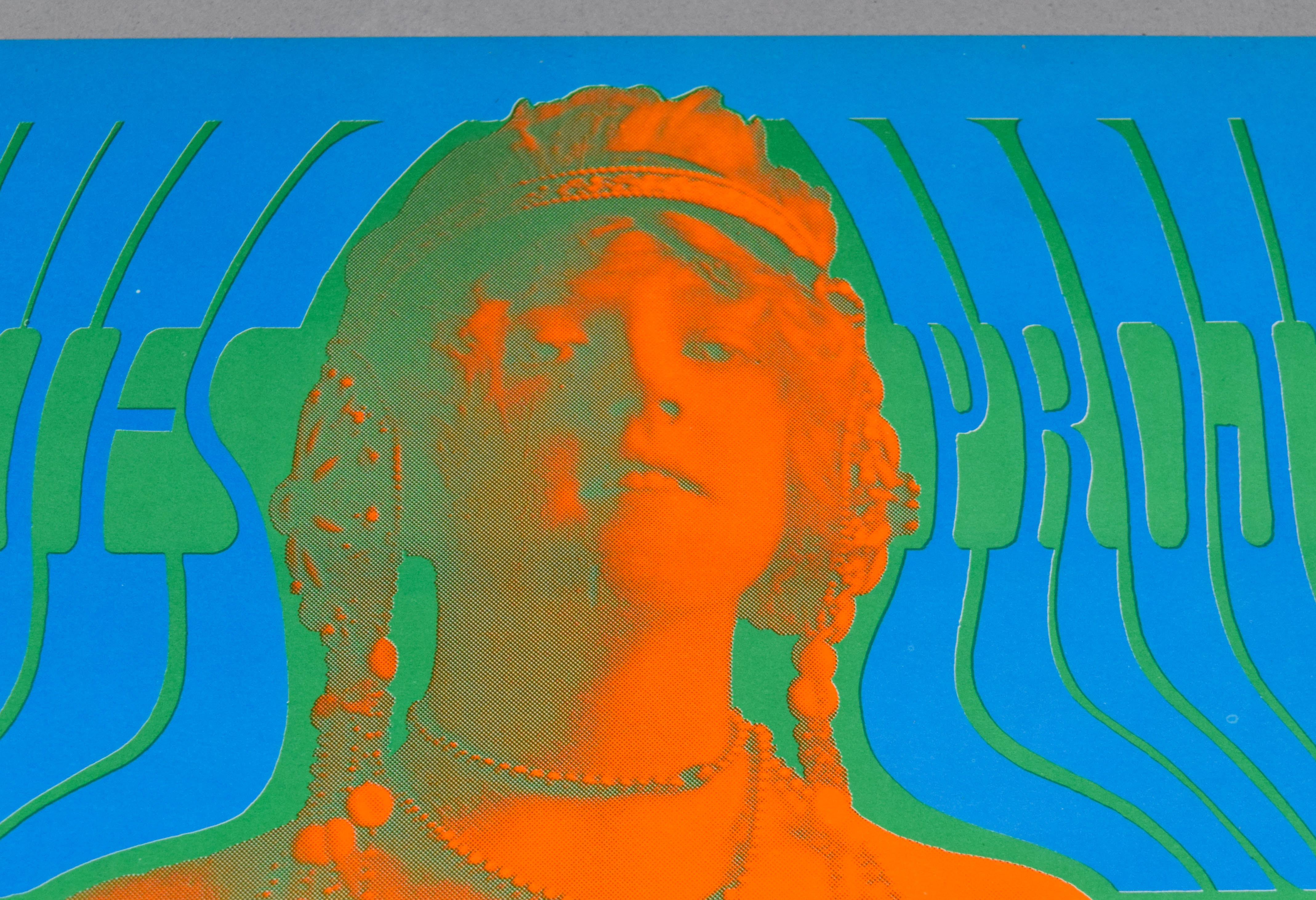 Victor Moscoso Blues Project Matrix Neon Rose NR-6 Concert Poster, 1967 (Second Printing)