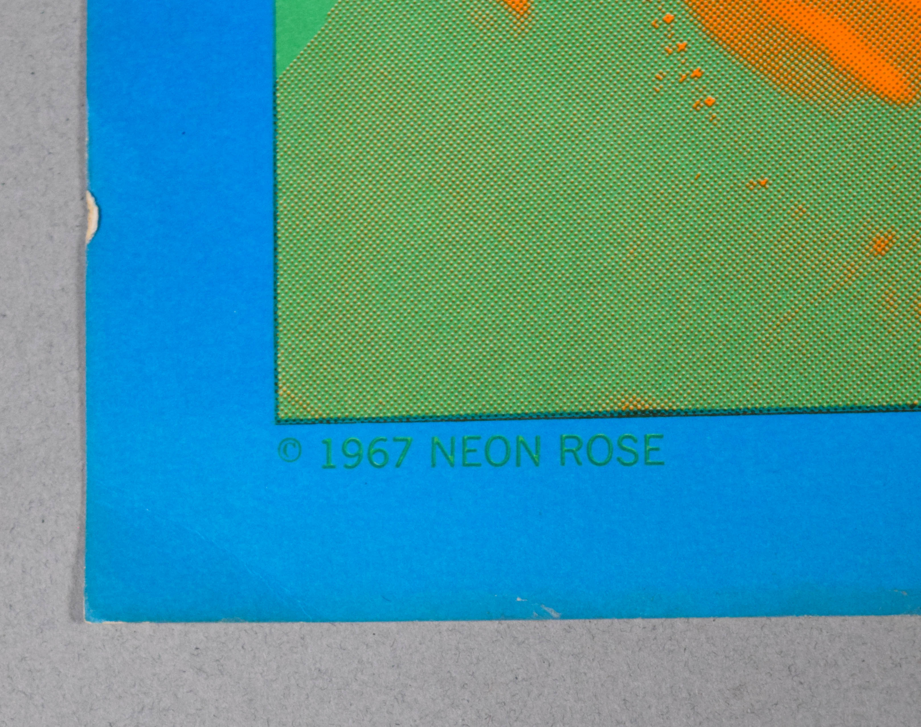 Victor Moscoso Blues Project Matrix Neon Rose NR-6 Concert Poster, 1967 (Second Printing)