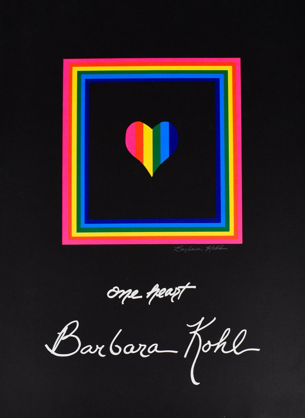 Lot 191: Barbara Kohl Screenprint One Heart