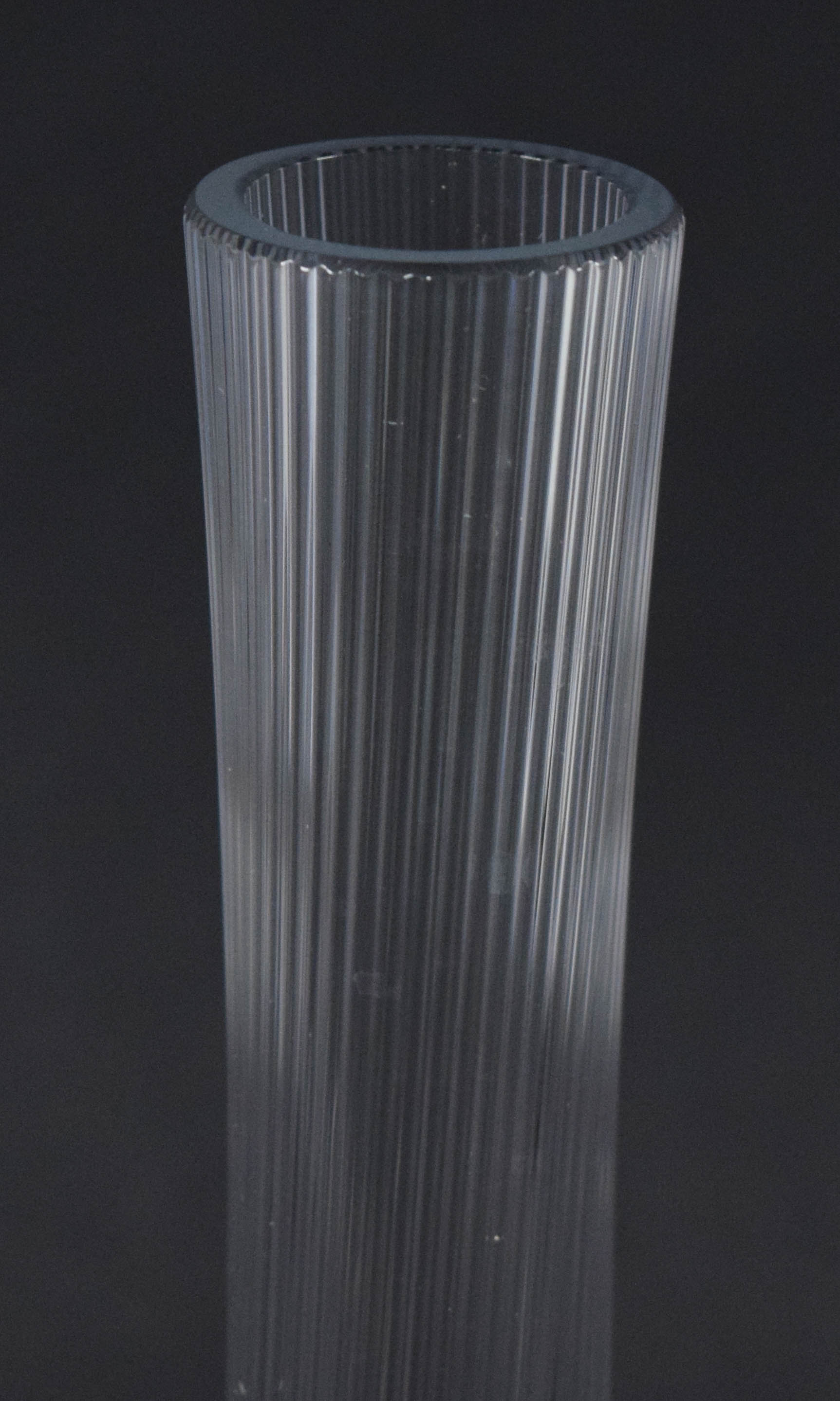 Daum France Sticks Pattern Clear Crystal Vase