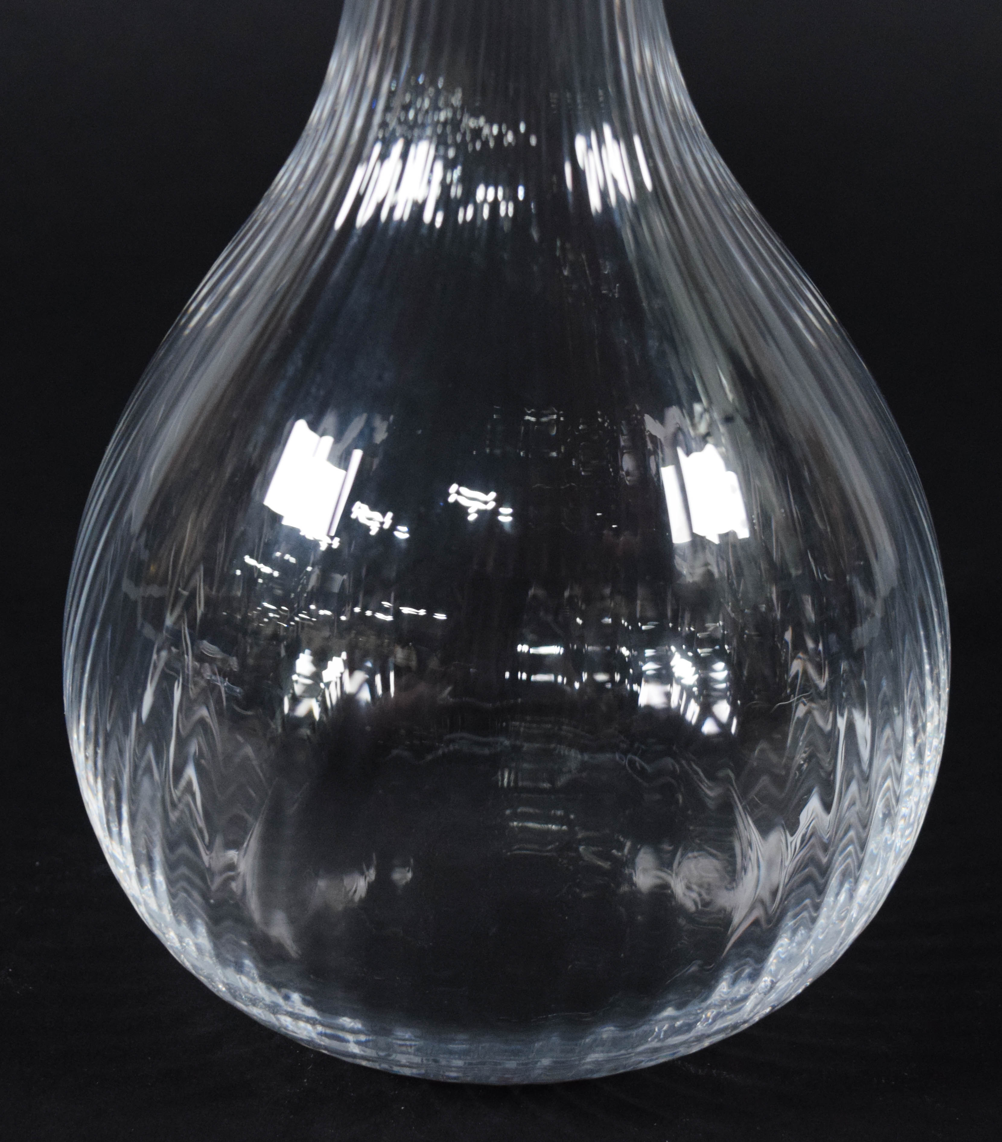 Daum France Sticks Pattern Clear Crystal Vase
