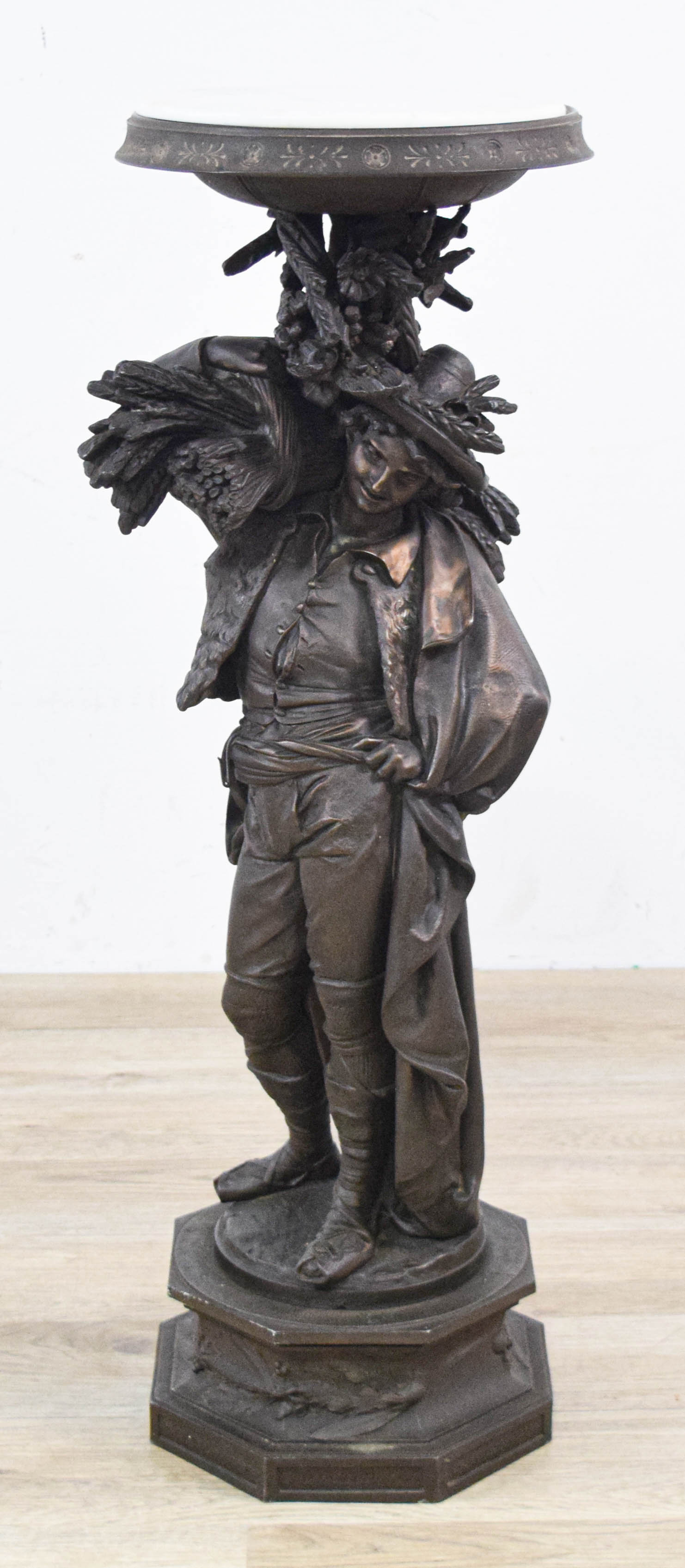 Albert-Ernest Carrier-Belleuse Bronze Tazza Sculpture After Harvest