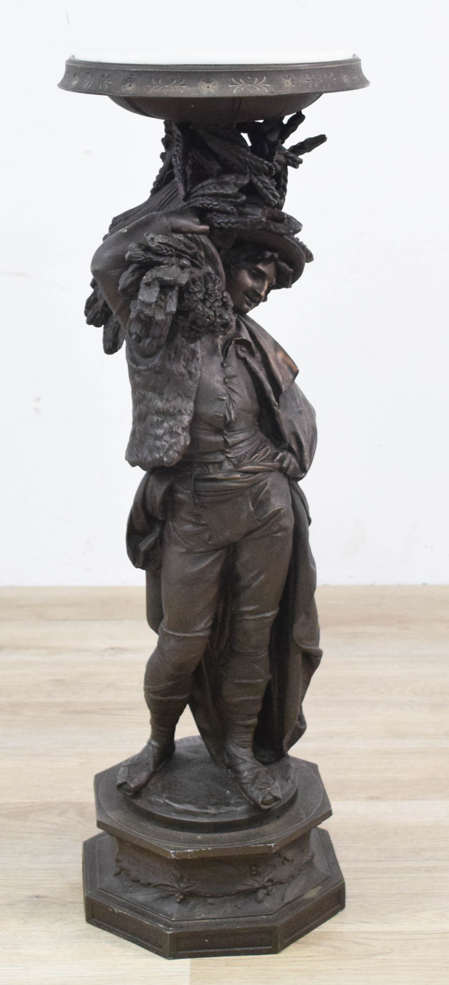 Albert-Ernest Carrier-Belleuse Bronze Tazza Sculpture After Harvest