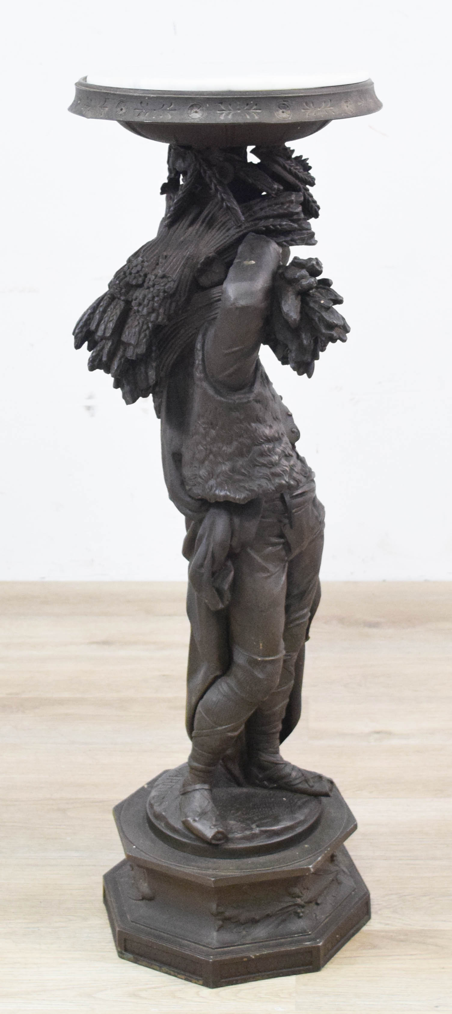 Albert-Ernest Carrier-Belleuse Bronze Tazza Sculpture After Harvest