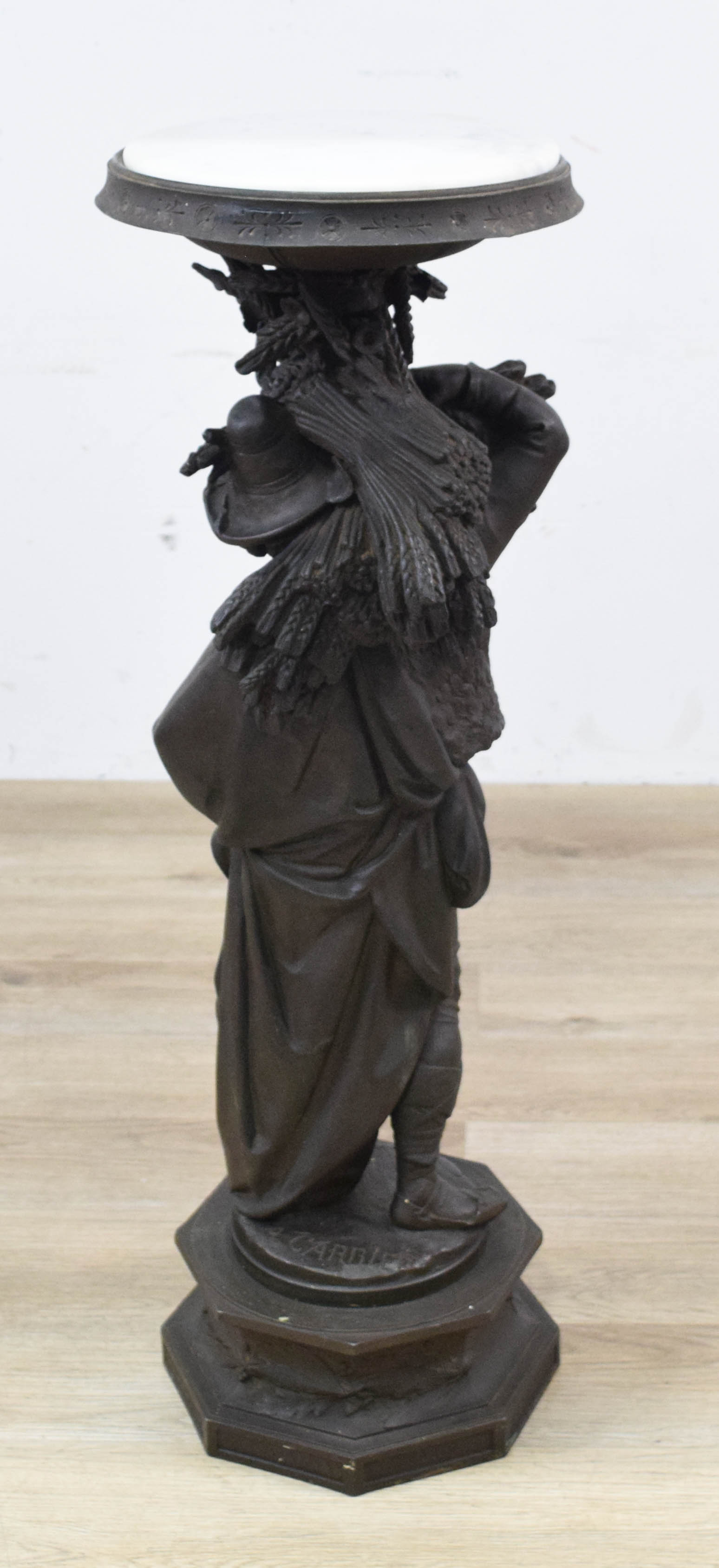 Albert-Ernest Carrier-Belleuse Bronze Tazza Sculpture After Harvest