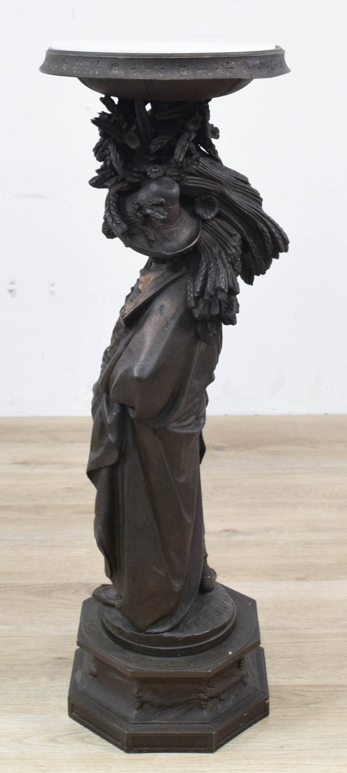 Albert-Ernest Carrier-Belleuse Bronze Tazza Sculpture After Harvest