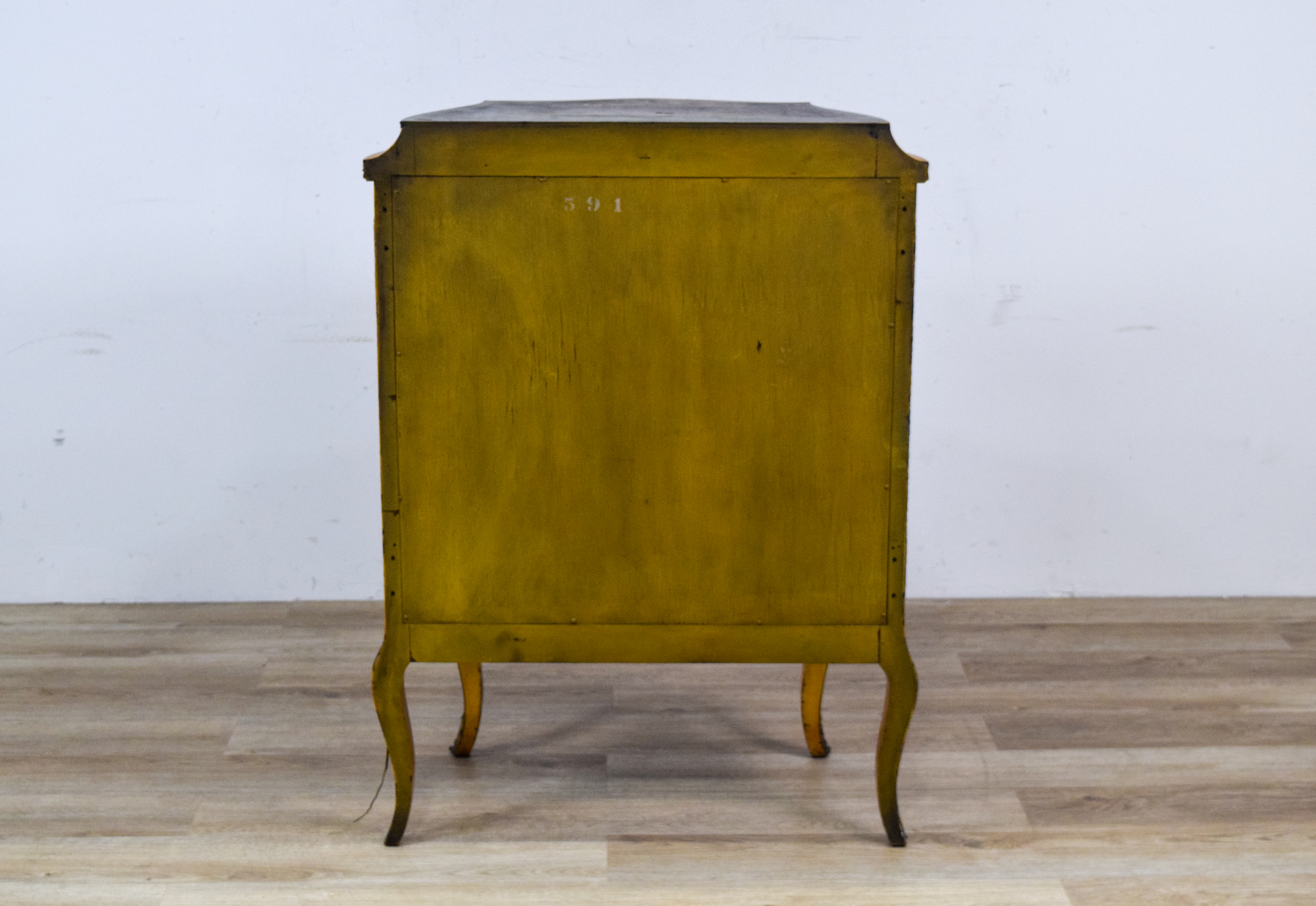 Louis XV Style Vernis Martin Painted Bombe Sheet Music Cabinet