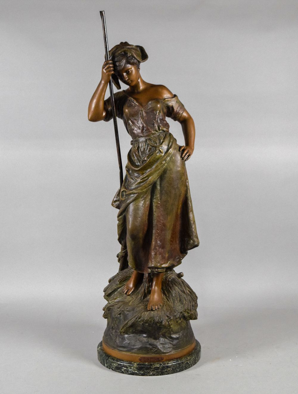 Lot 253: After Hippolyte Francois Moreau Patinated Metal Sculpture