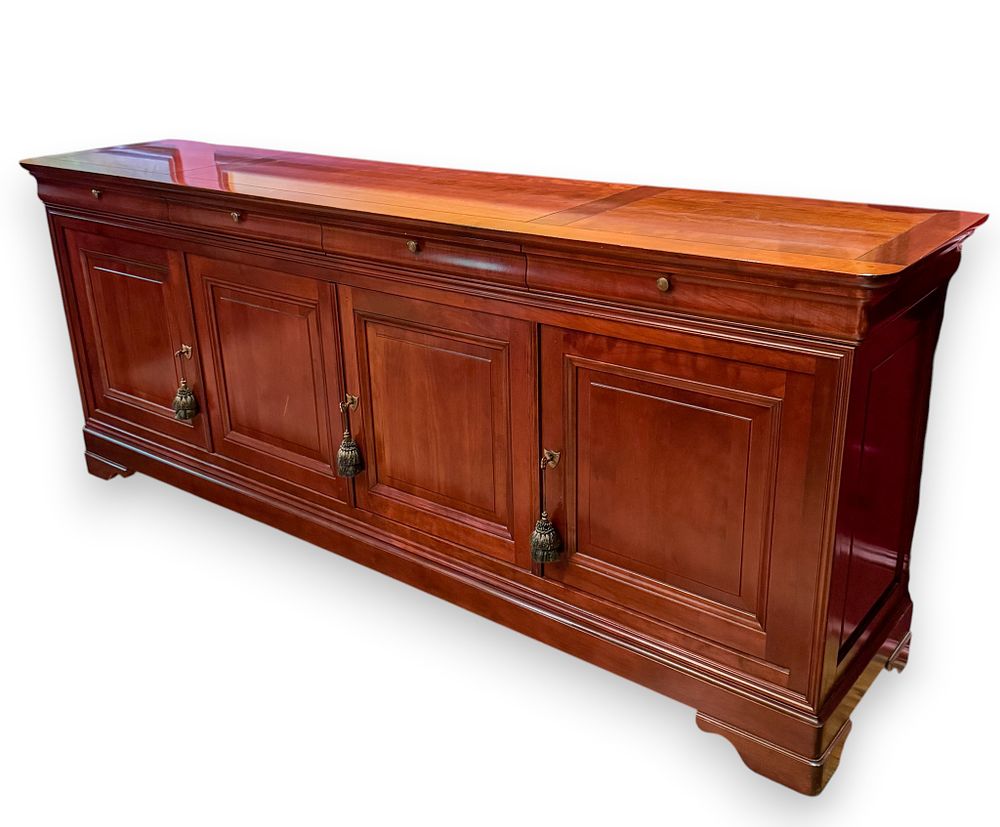 Lot 323: Large Louis Philippe Style Sideboard Retailed by Fortunoff