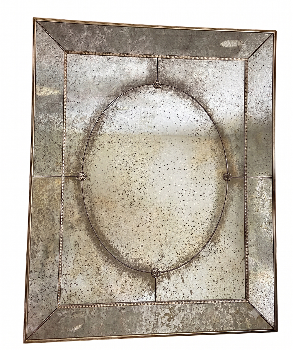 Lot 326: Large Vintage Antiqued Venetian Style Wall Mirror