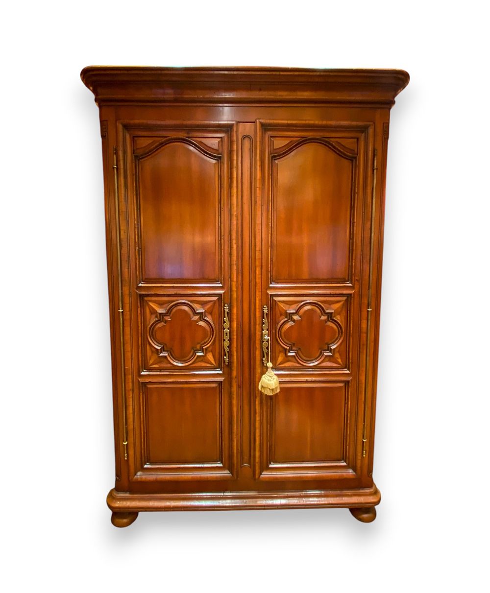 Lot 345: French Provincial Style Hardwood Two Door Armoire