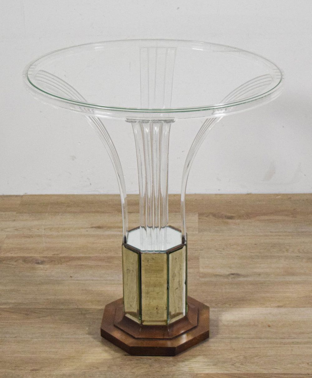 Lot 379: Attributed to Grosfeld House Acrylic & Glass Table