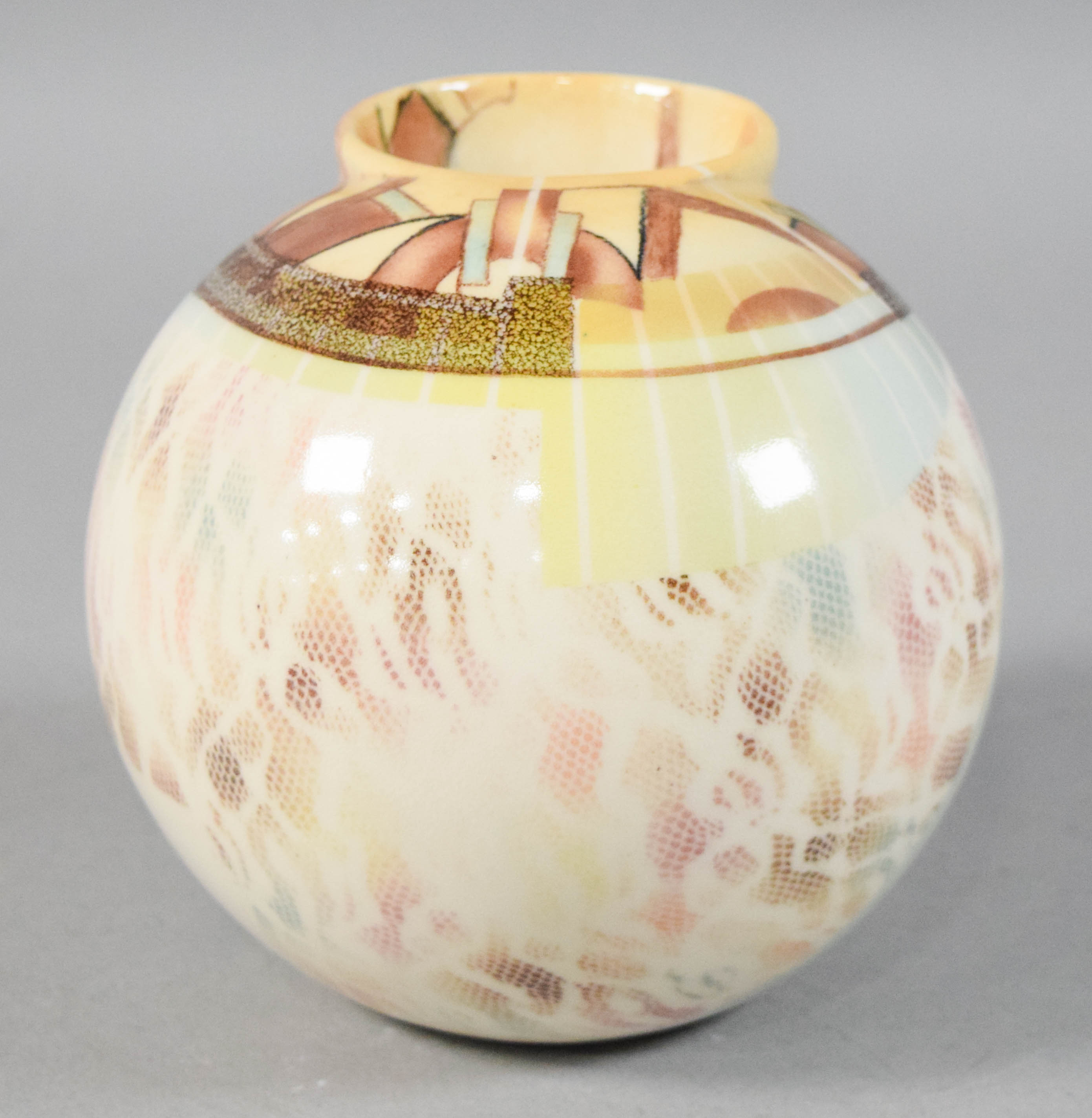 Studio Pottery Asymmetric Globe Vessel