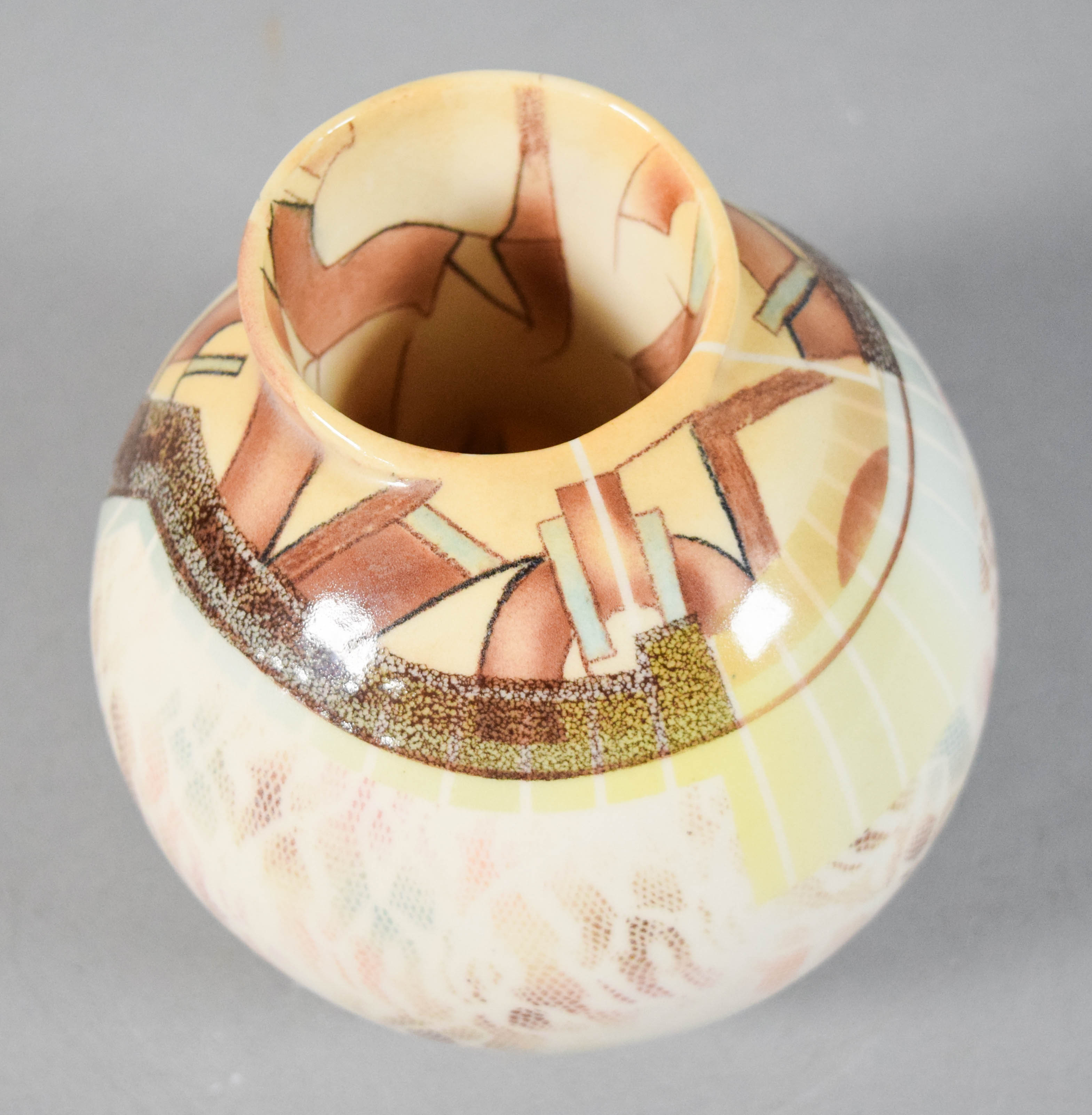 Studio Pottery Asymmetric Globe Vessel