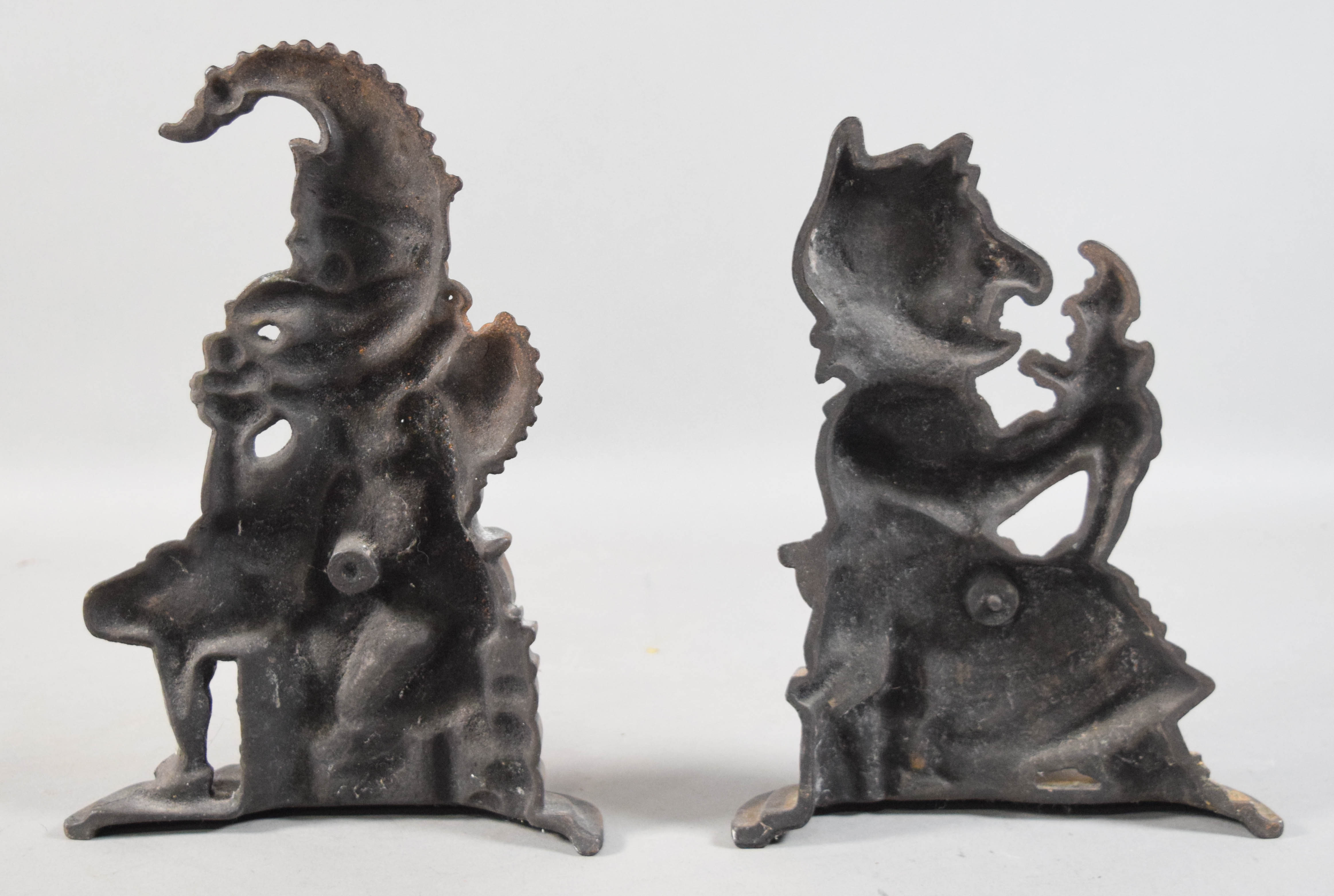 Pair of Cast Iron Punch and Judy Doorstops