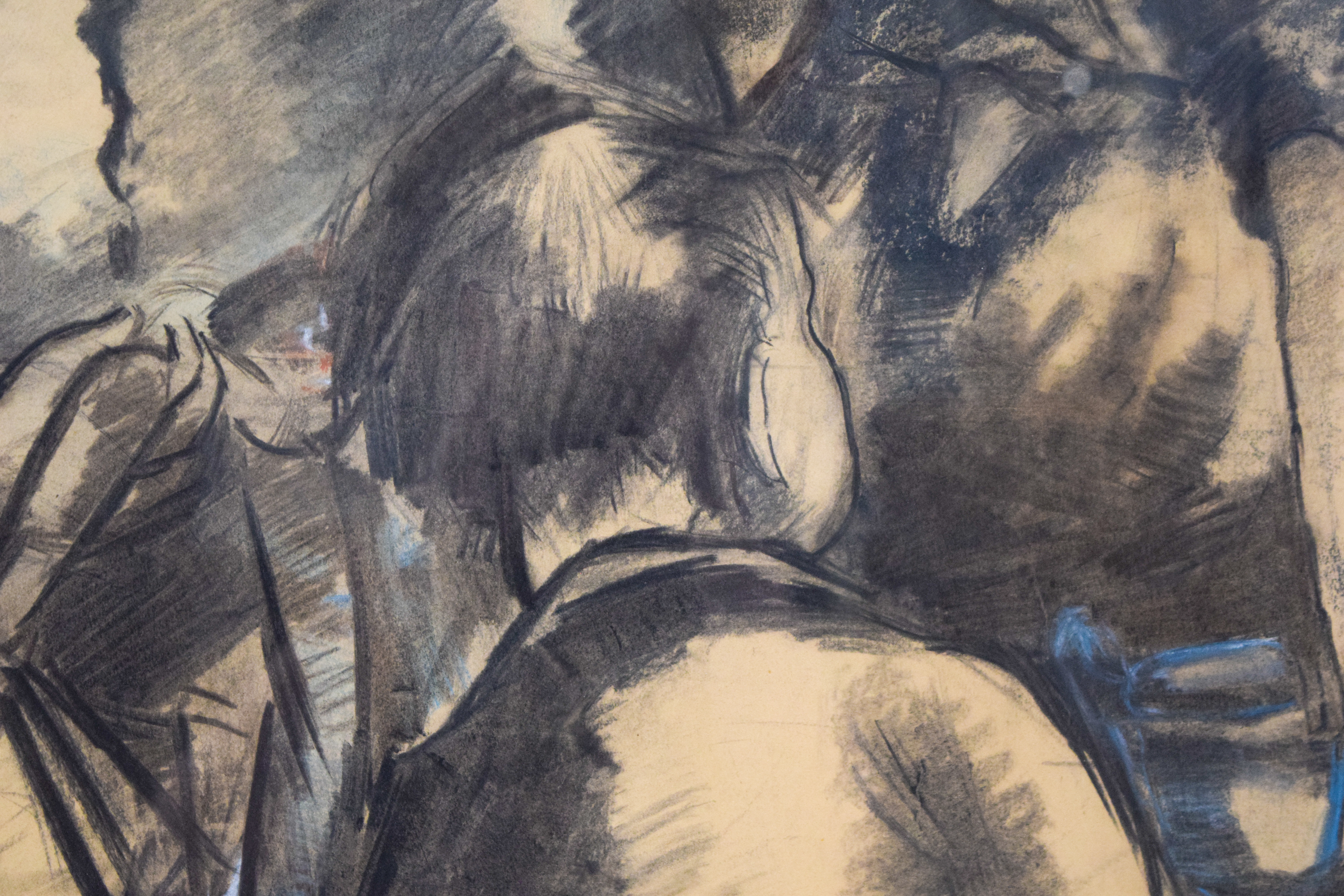 Mixed Media on Paper Mother and Children