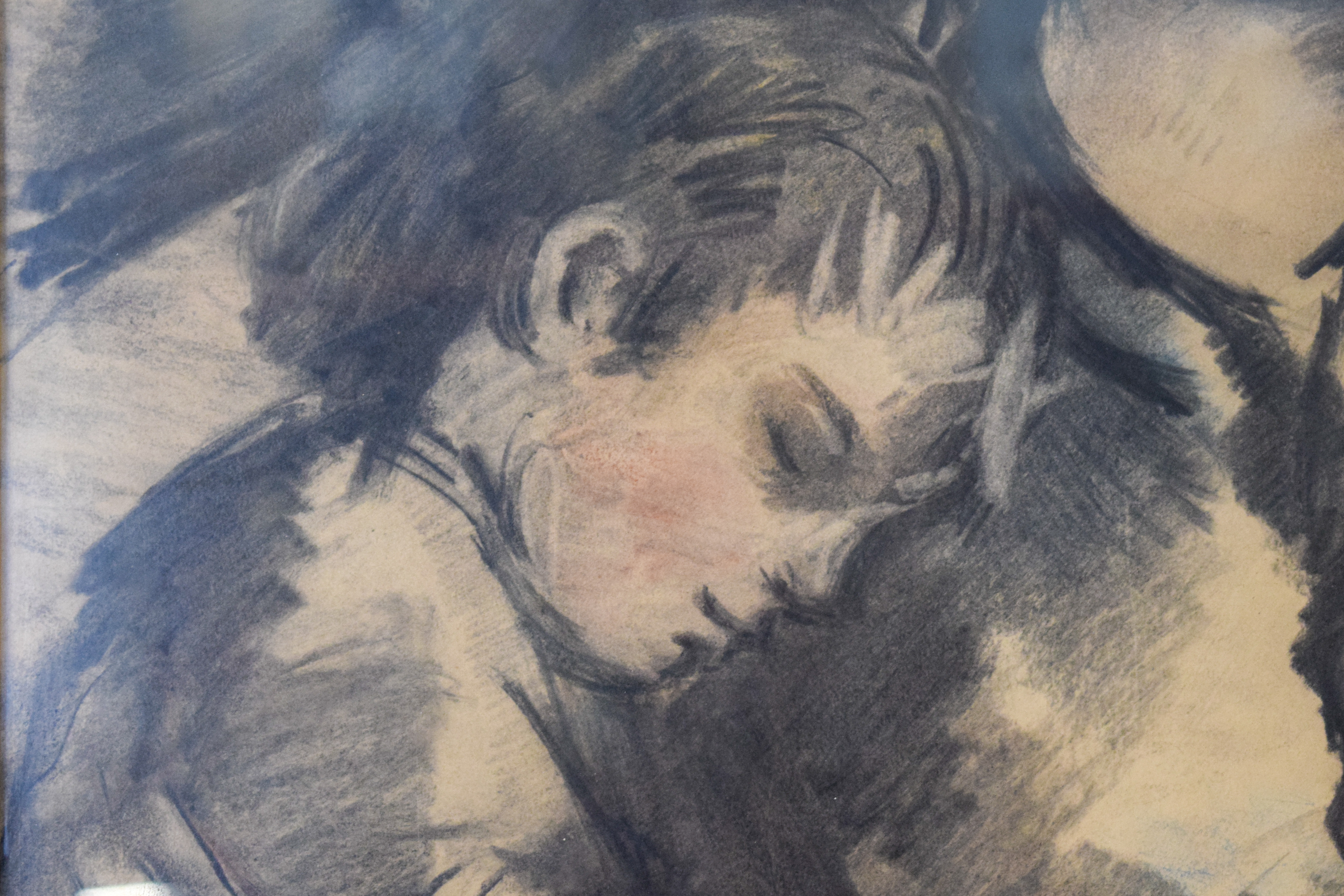 Mixed Media on Paper Mother and Children