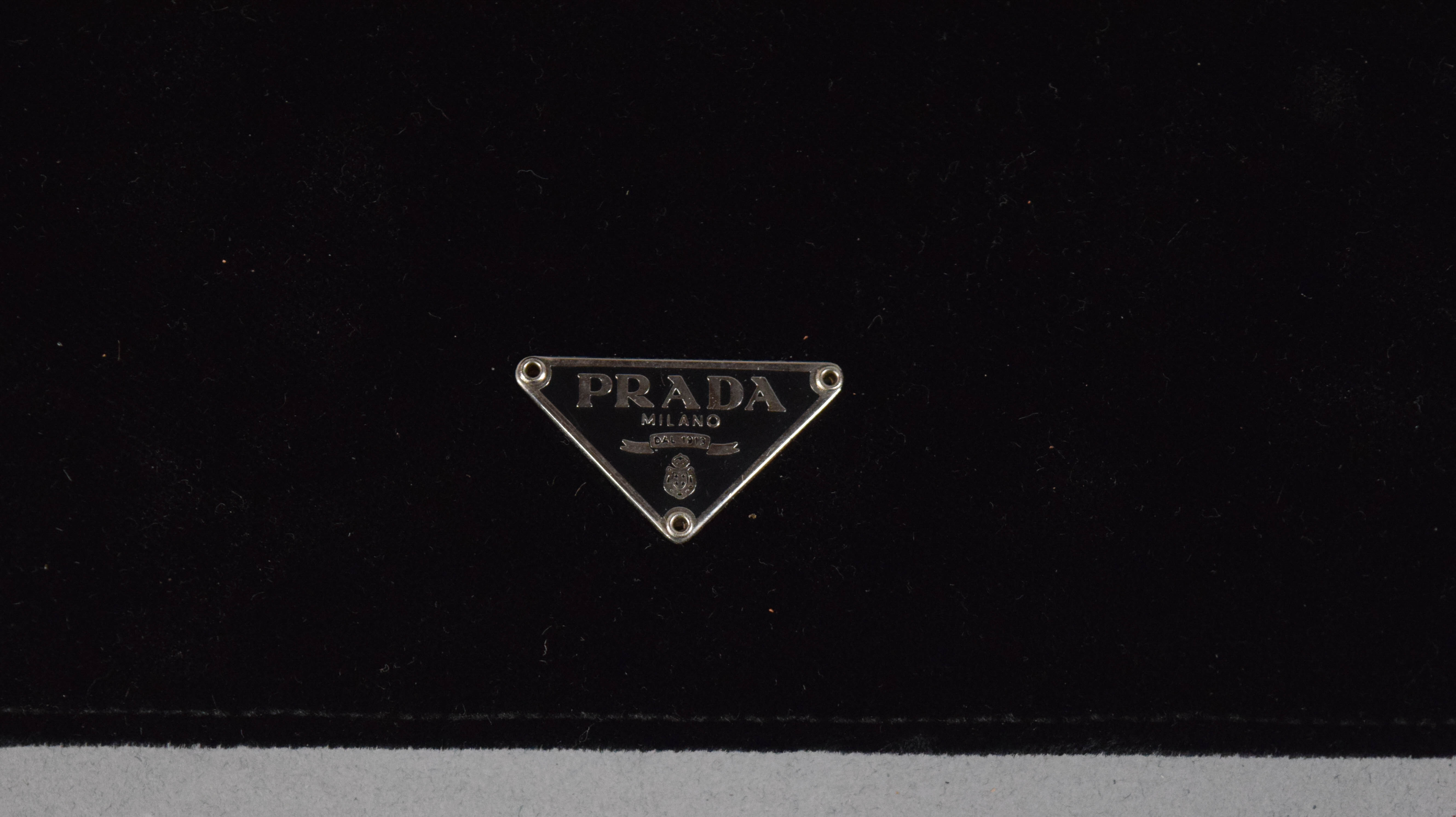 Prada Black Velvet Pouch with Authenticity Card