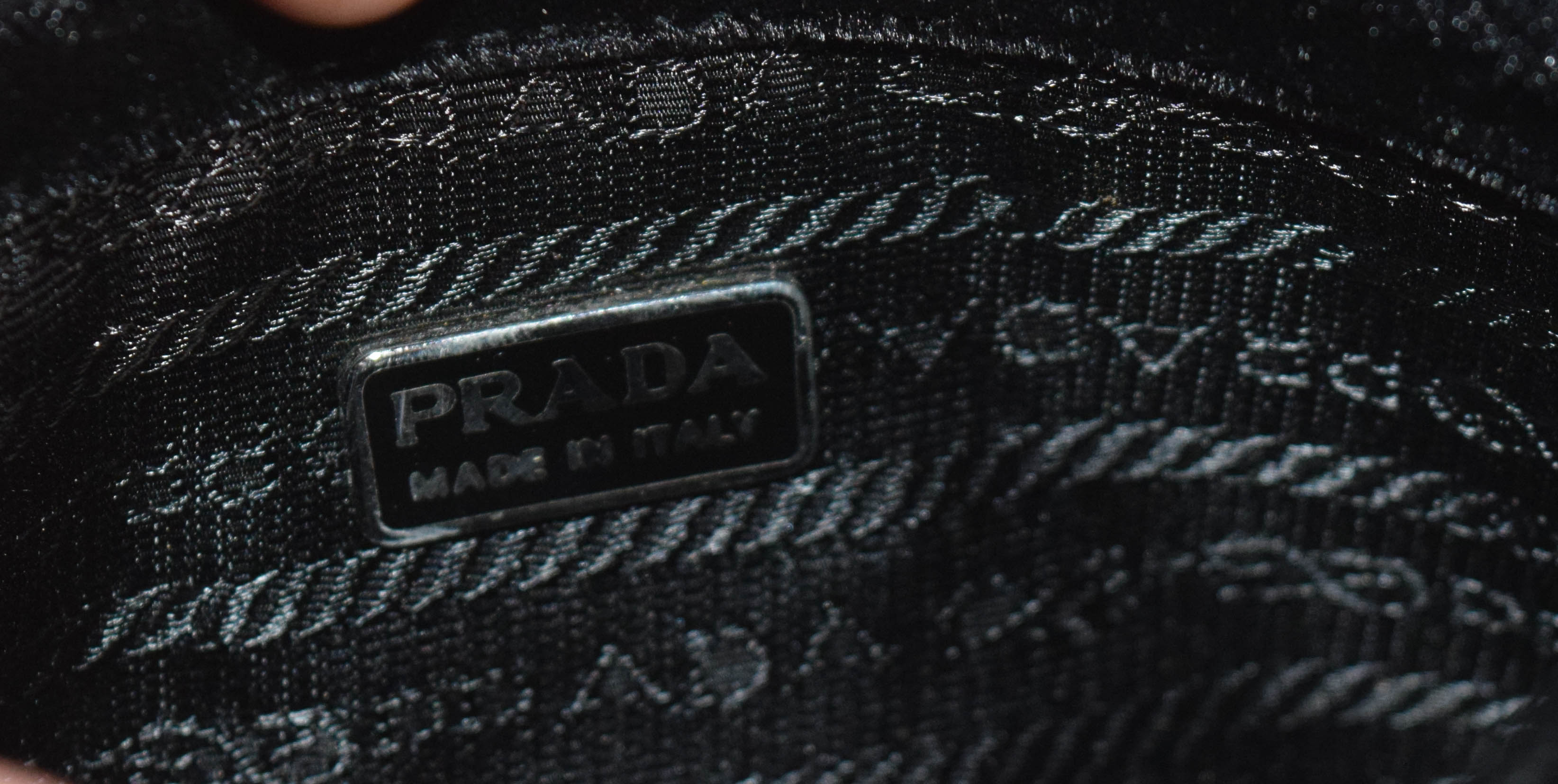Prada Black Velvet Pouch with Authenticity Card