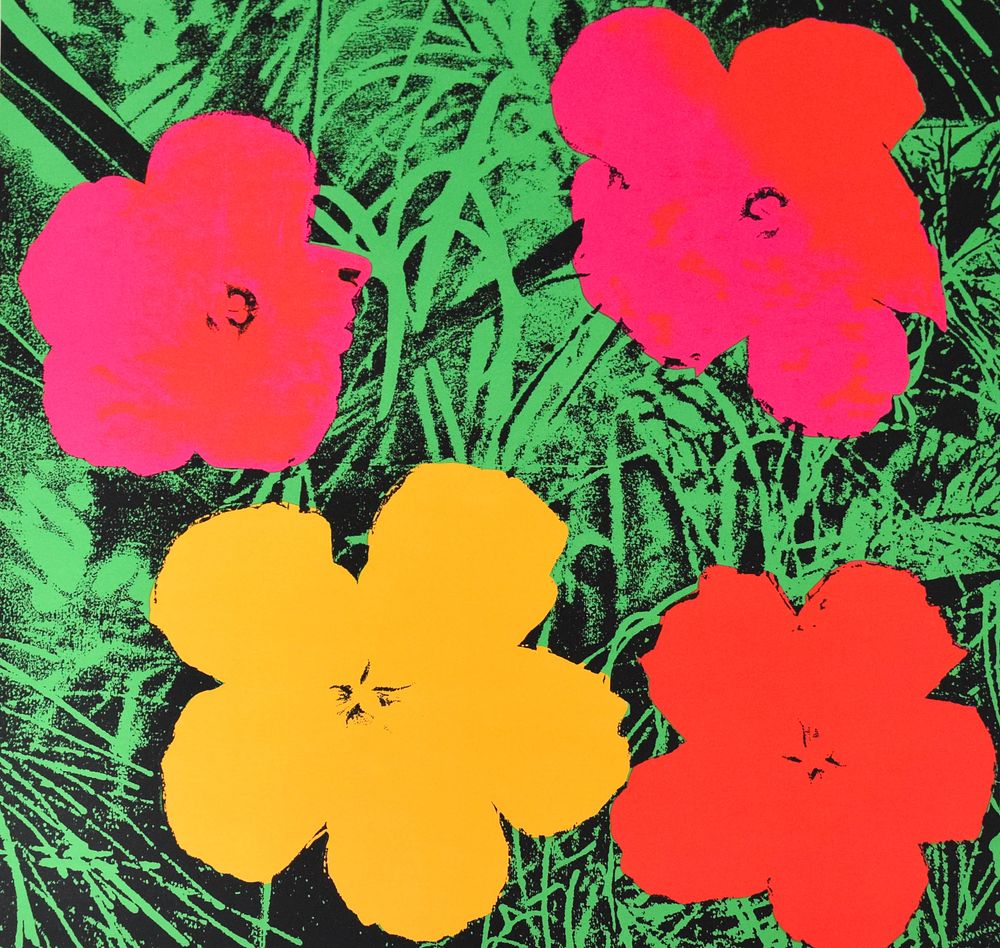 Lot 316: After Andy Warhol Serigraph Flowers Nouvelles Images