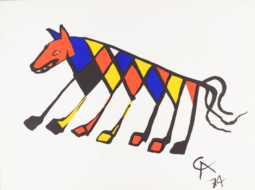Lot 309: Alexander Calder Style Lithograph Beastie