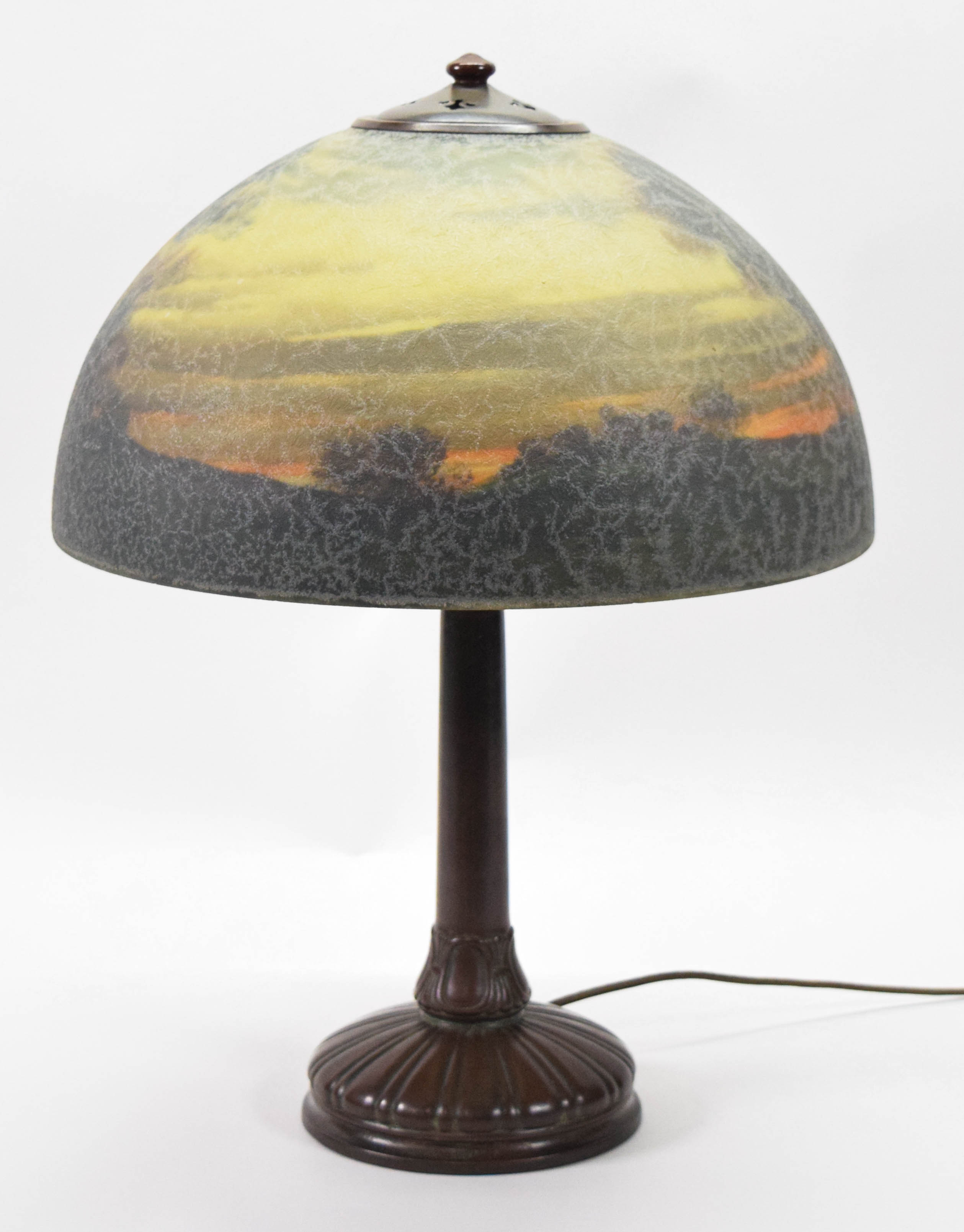 Handel Reverse Painted Landscape Table Lamp