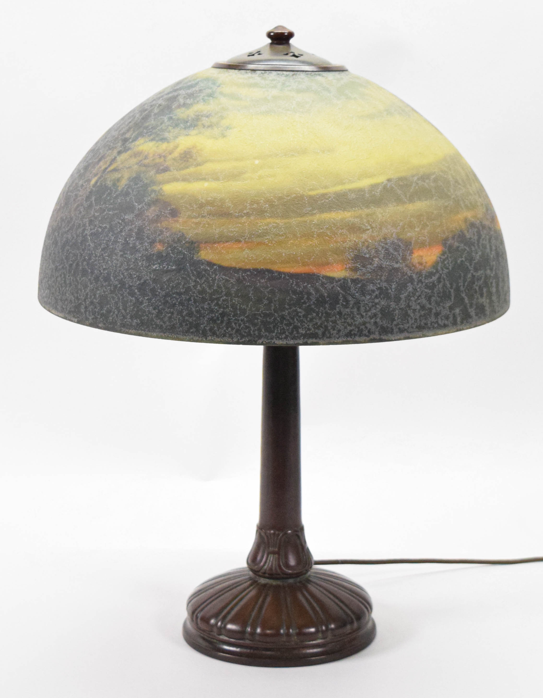 Handel Reverse Painted Landscape Table Lamp