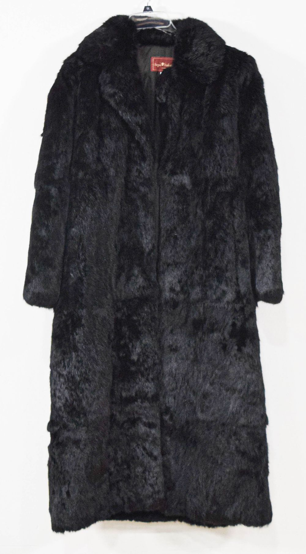 Lot 172: Vintage Sergio Valente Full Length Black Fur Coat, Ladies Size Small