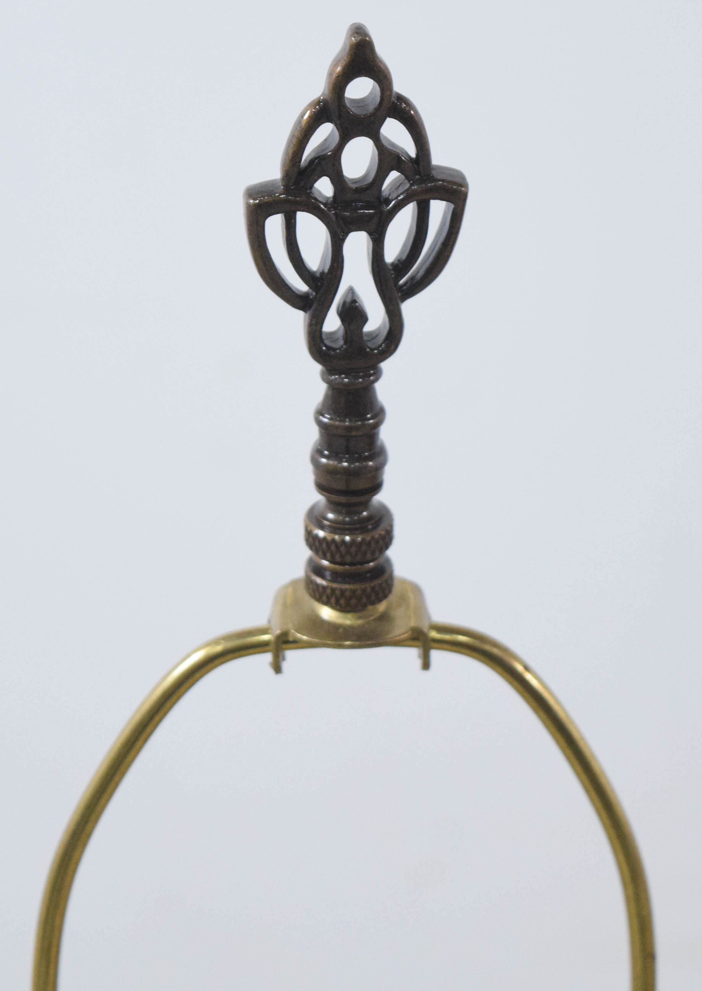 Seger Studios Cast Metal Floor Lamp with Owl and Dolphin Decoration