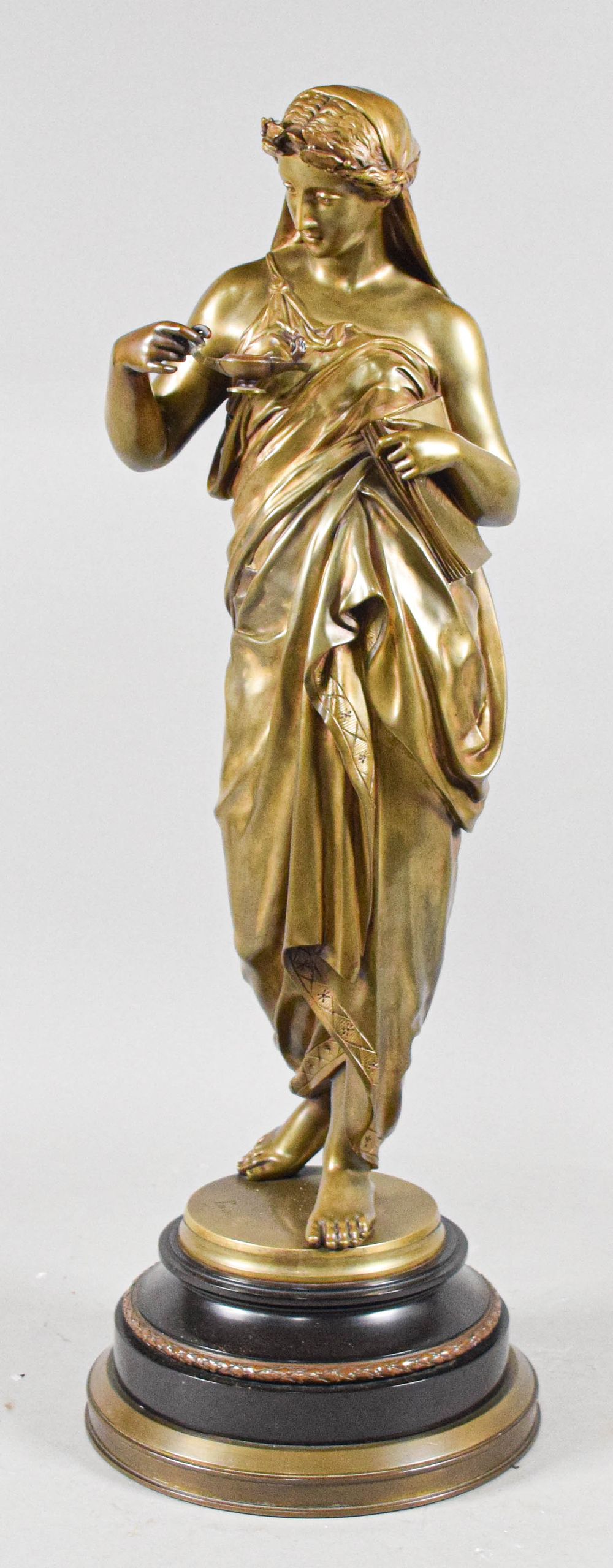 Lot 228: Emile Louis Picault Bronze Sculpture of Ciencia