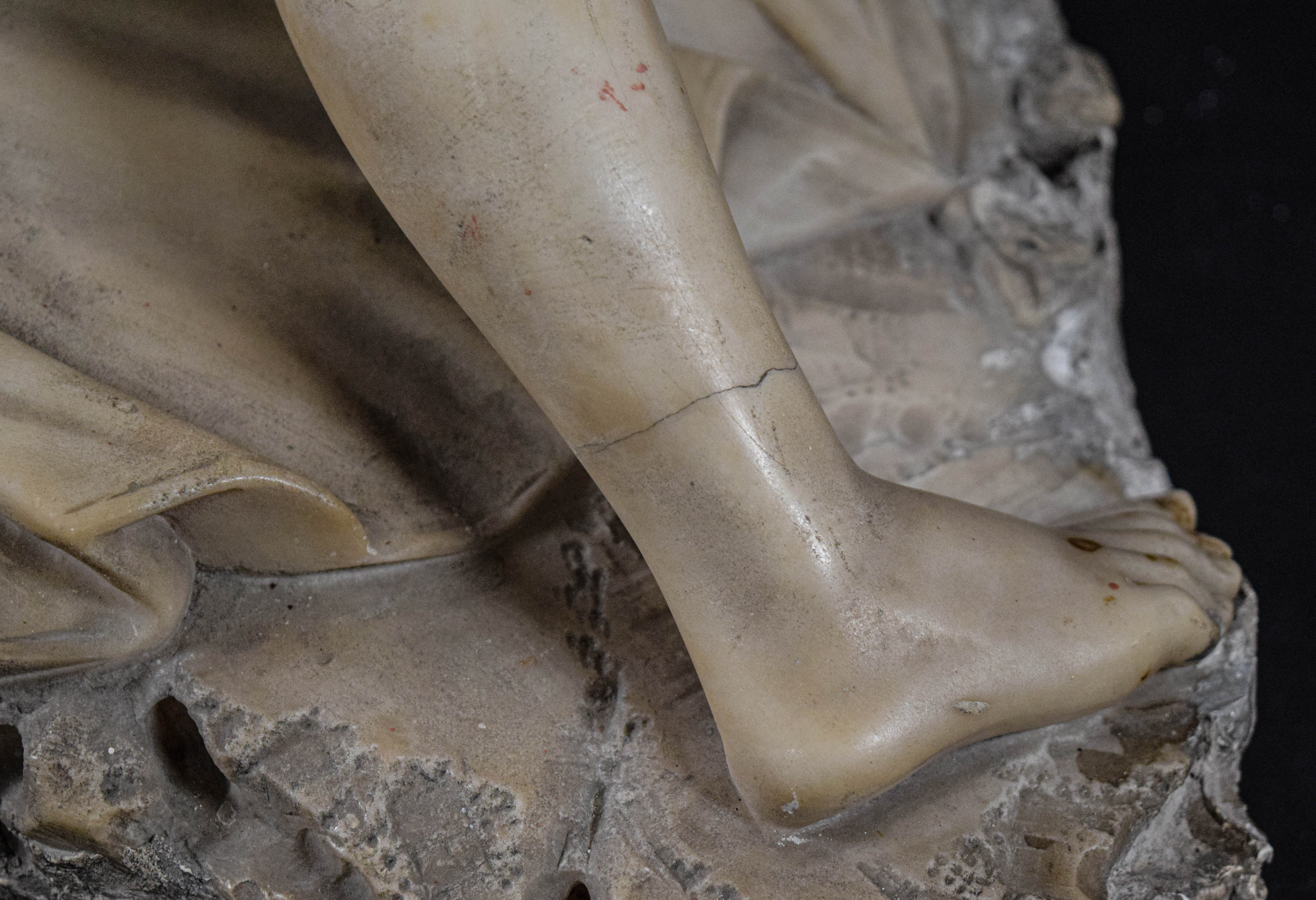 After Antonio Canova Alabaster Sculpture Psyche Revived by Cupid's Kiss